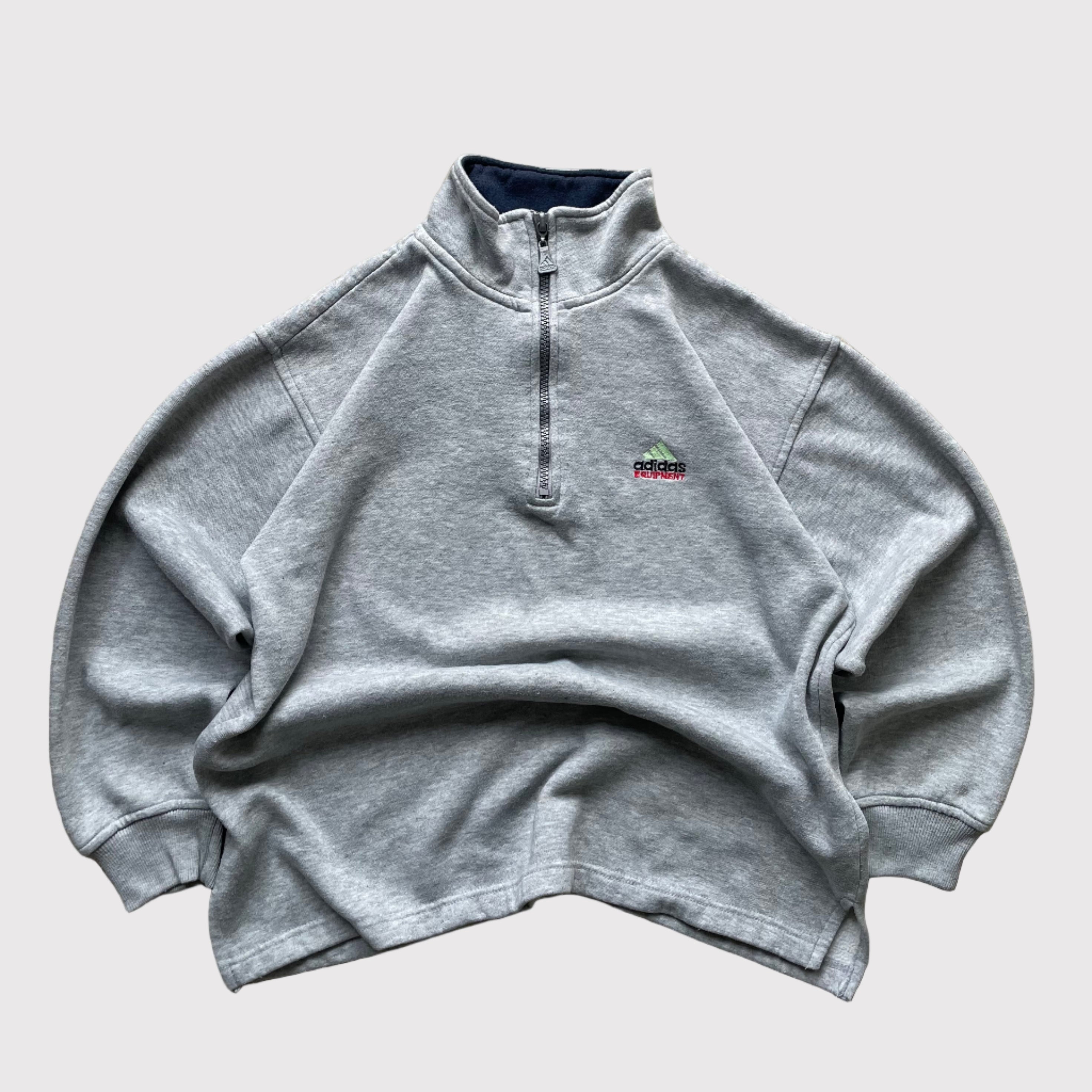 Adidas Quarter-Zip Sweatshirt Grey (XL)