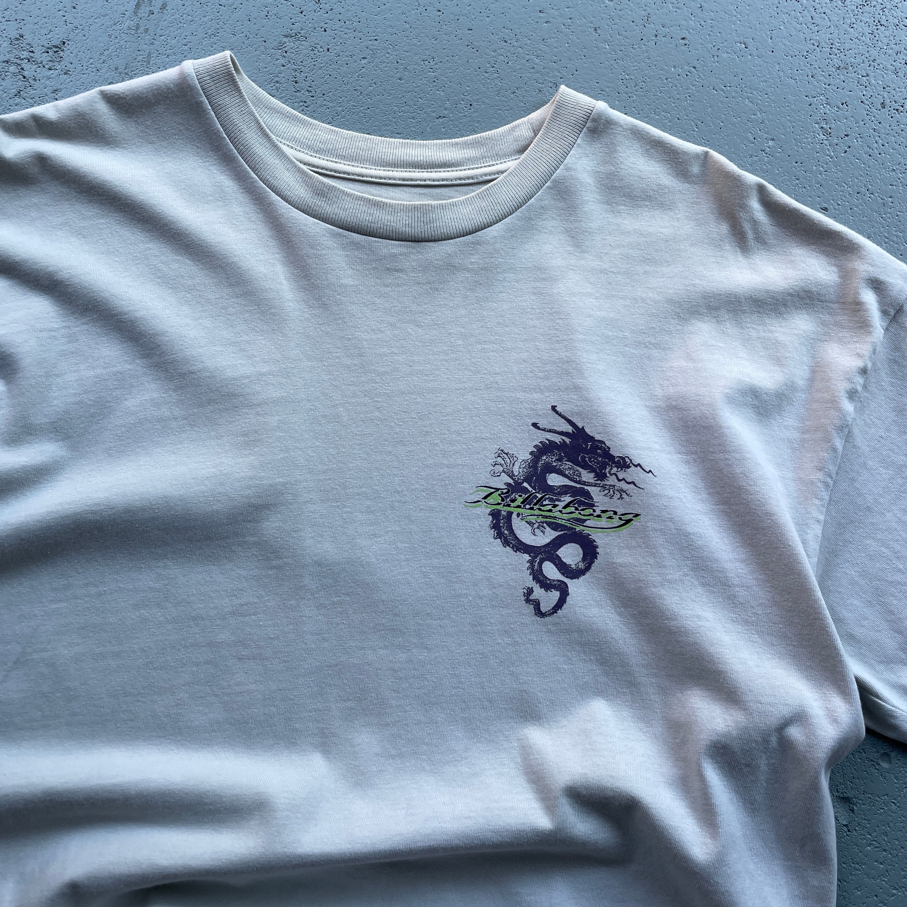 2000's Billabong Dragon Tee Stone (S)