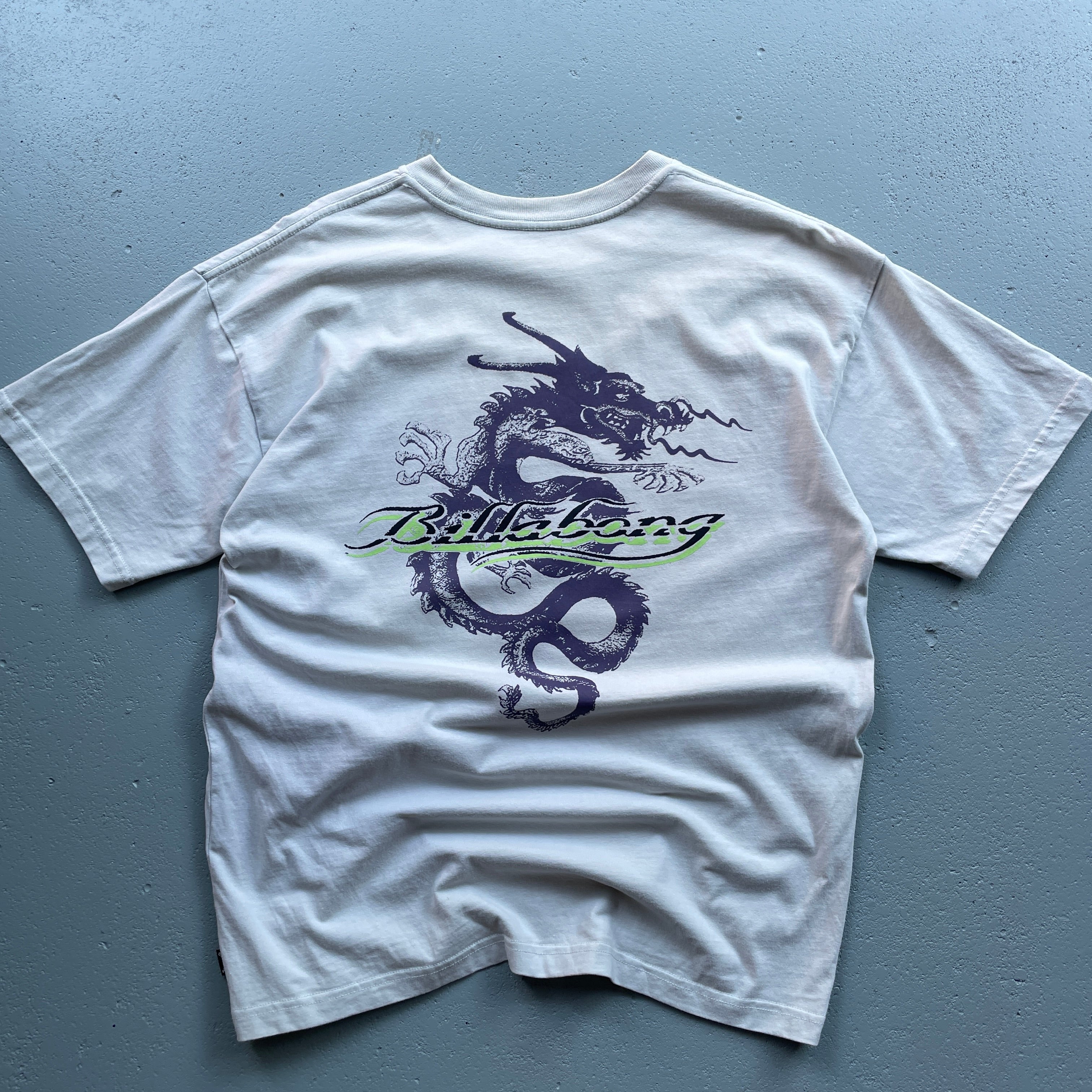 2000's Billabong Dragon Tee Stone (S)