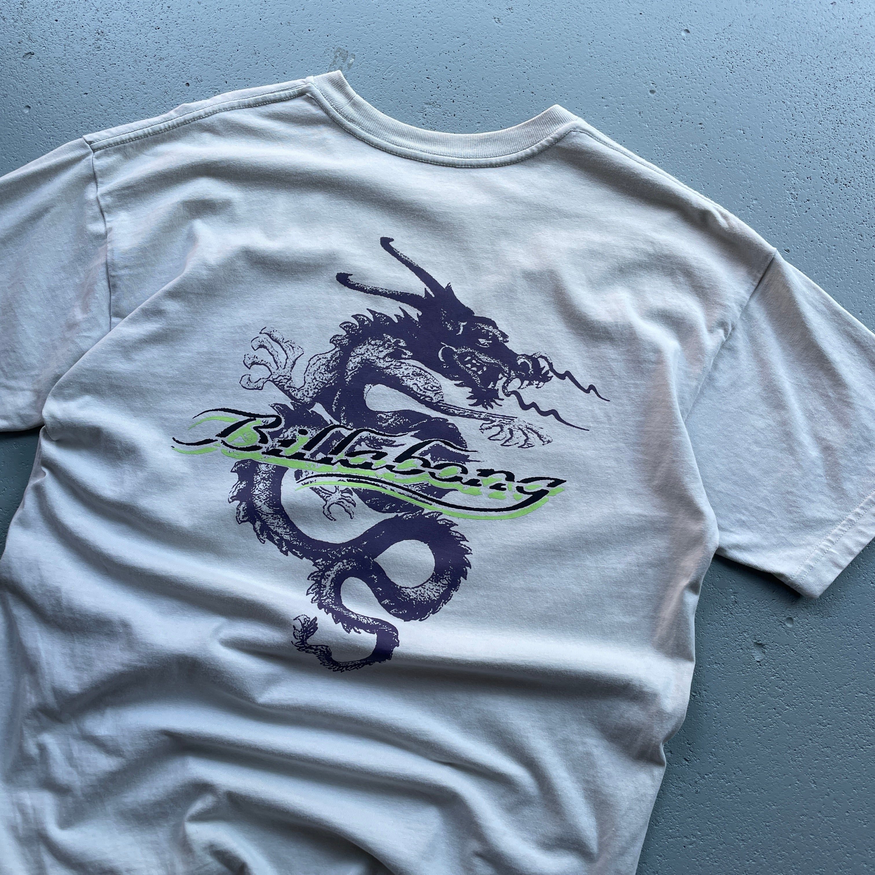 2000's Billabong Dragon Tee Stone (S)