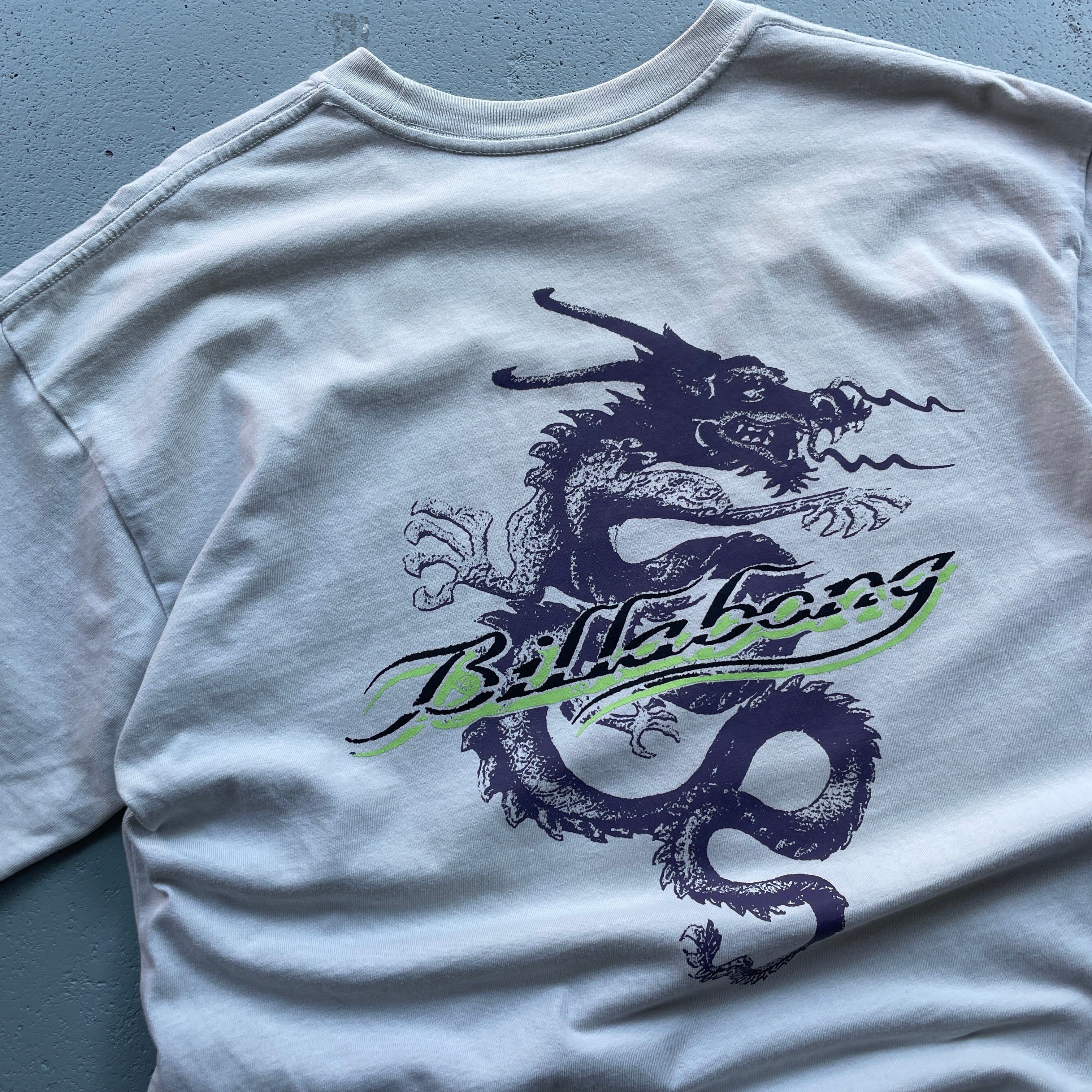 2000's Billabong Dragon Tee Stone (S)