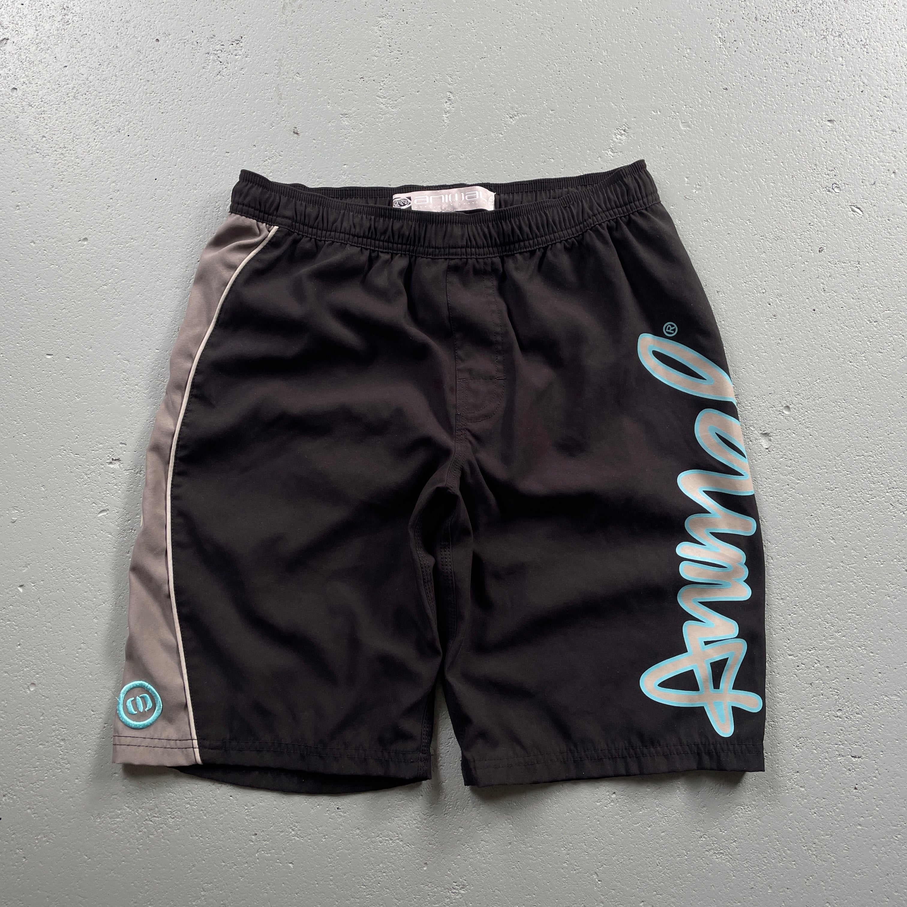 2000's Animal Swim Shorts Black (28)