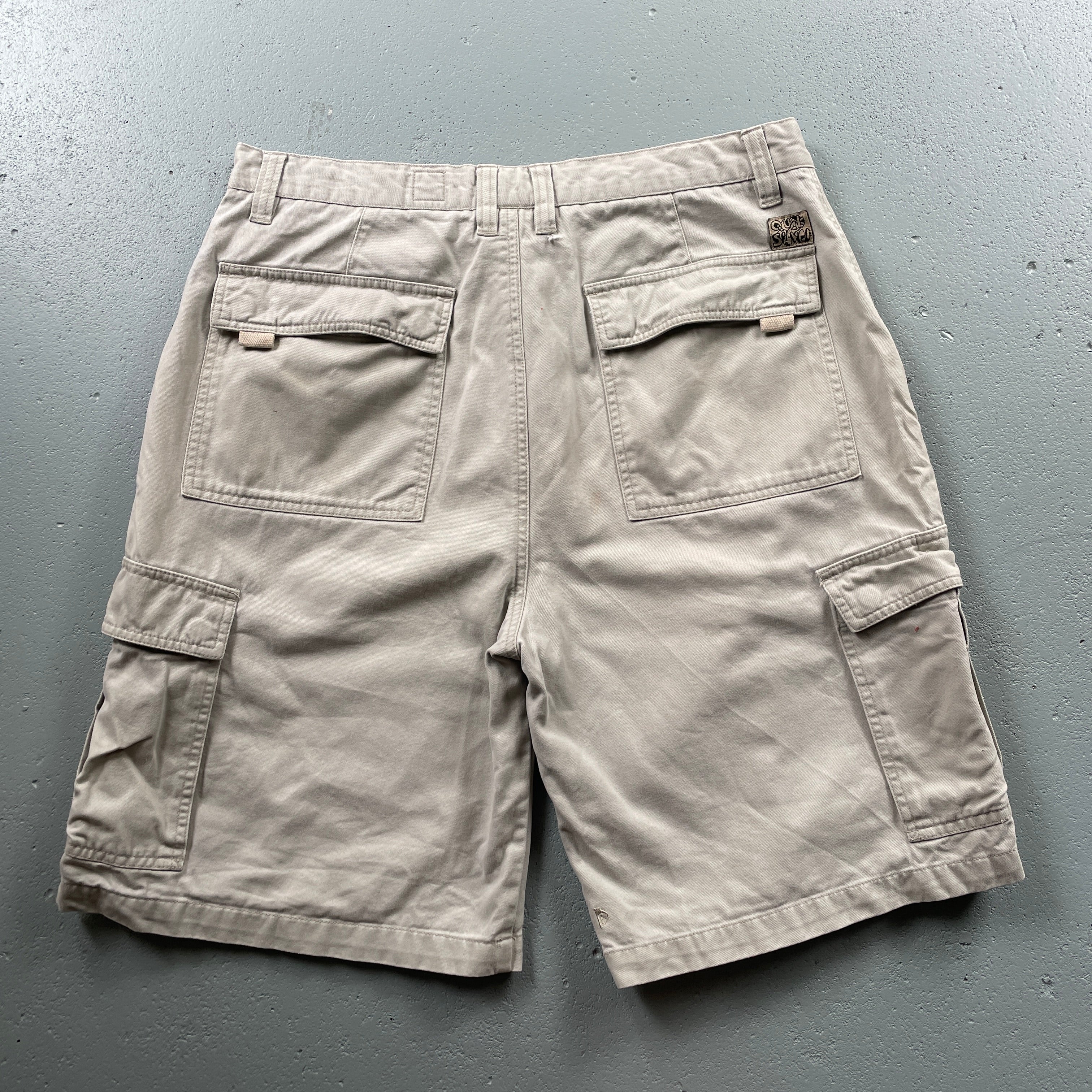 2000s Quiksilver Cargo Shorts Beige (36)