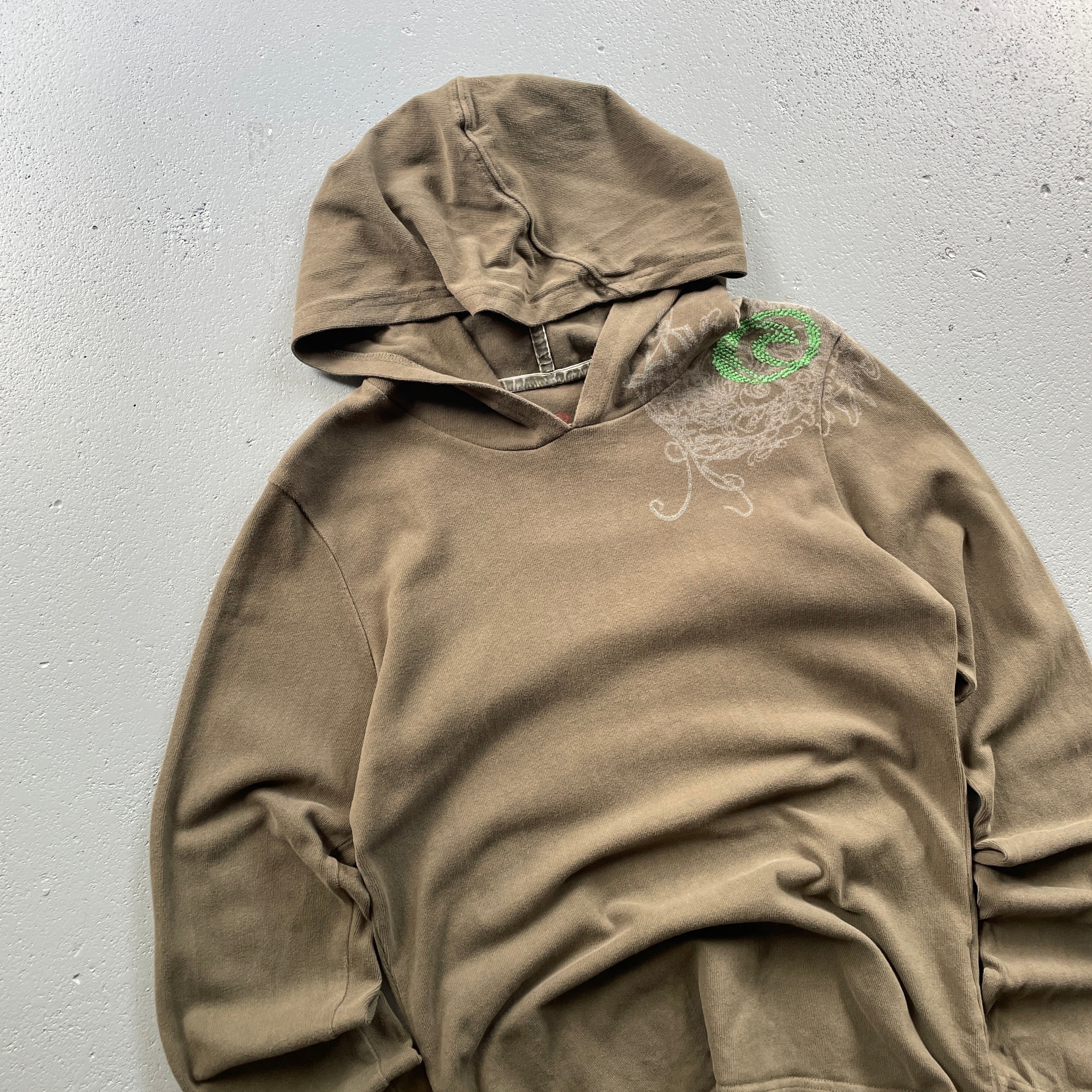 Y2K Rip Curl Hoodie Khaki (M)