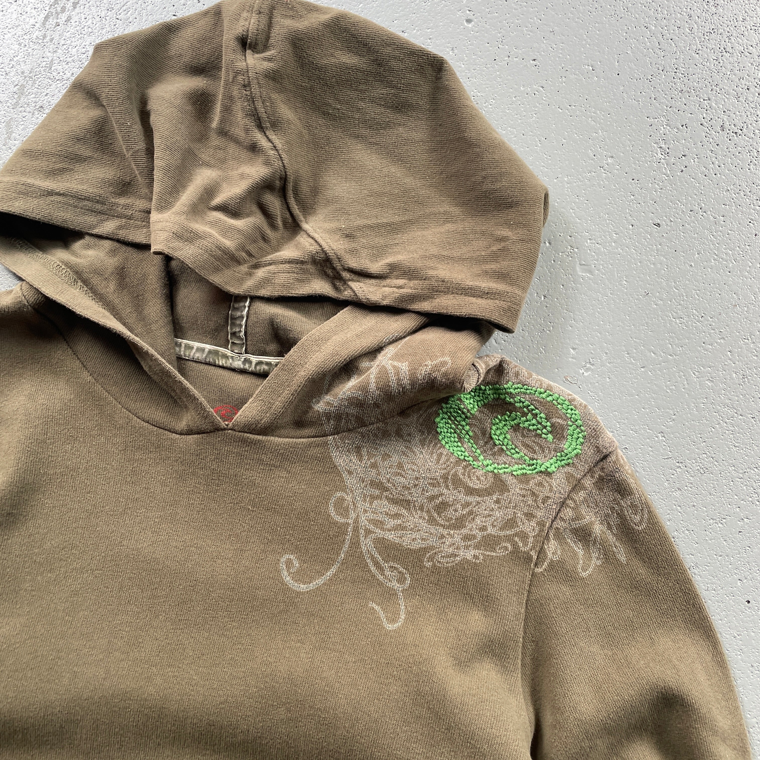 Y2K Rip Curl Hoodie Khaki (M)