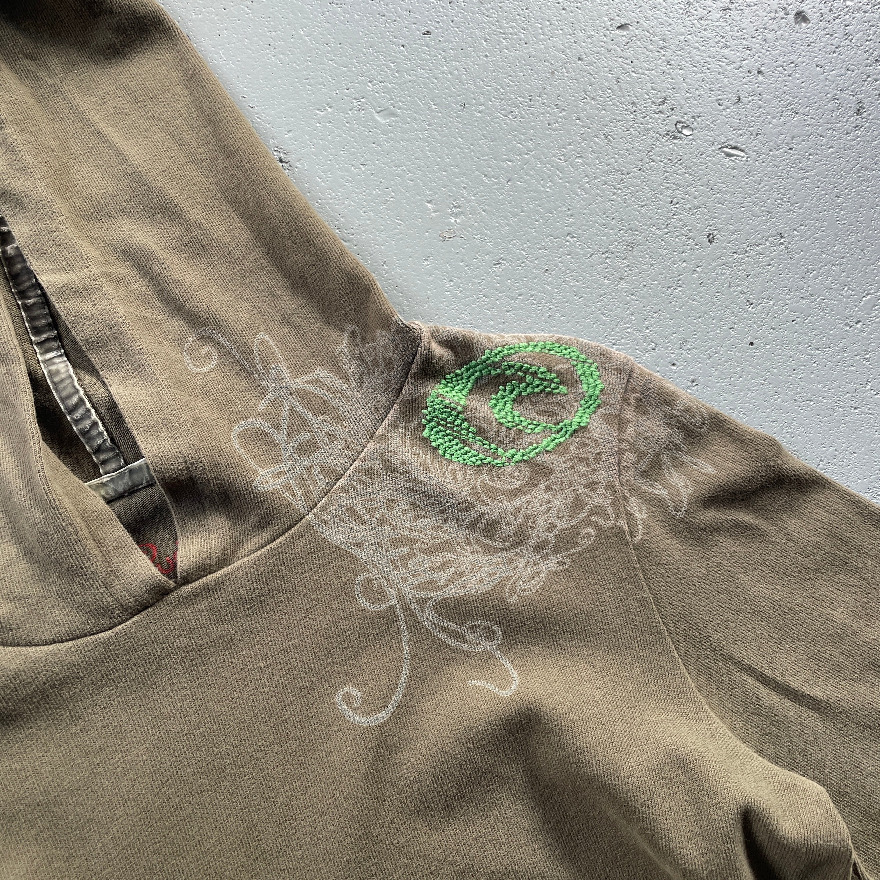 Y2K Rip Curl Hoodie Khaki (M)