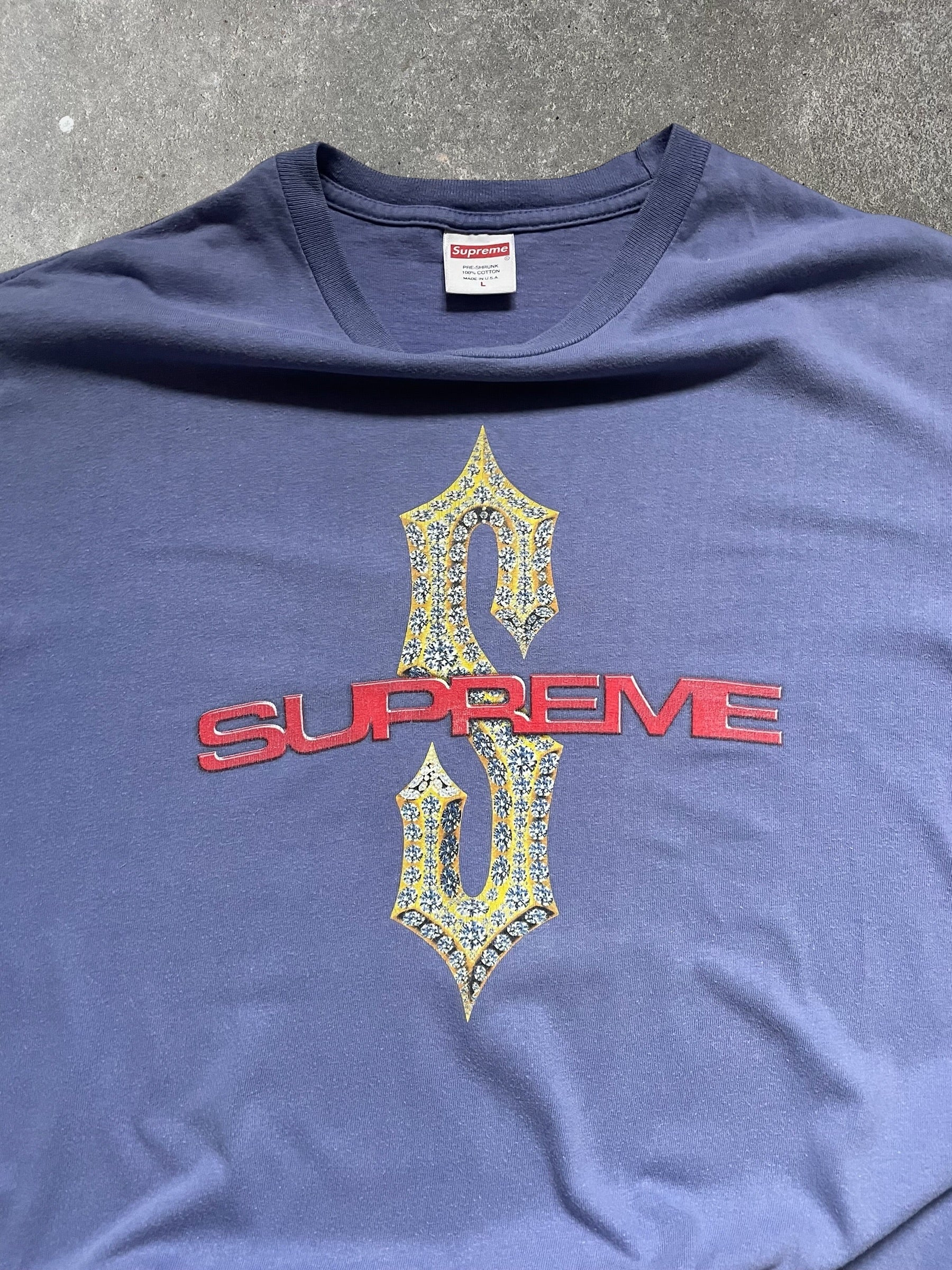 Supreme 'Diamonds' Tee Light Purple (L)
