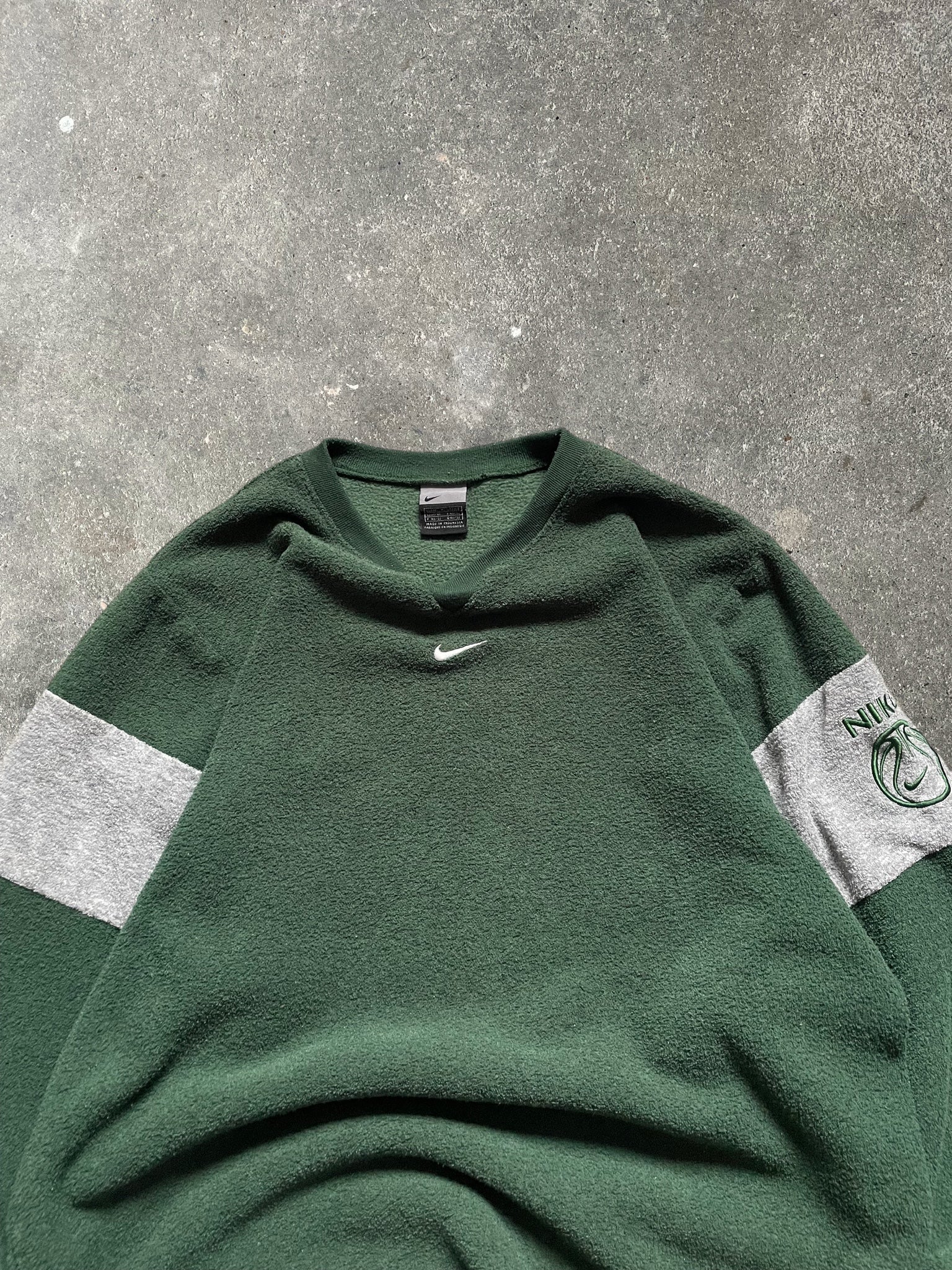 2000's Nike Fleeced Sweatshirt Green (M)