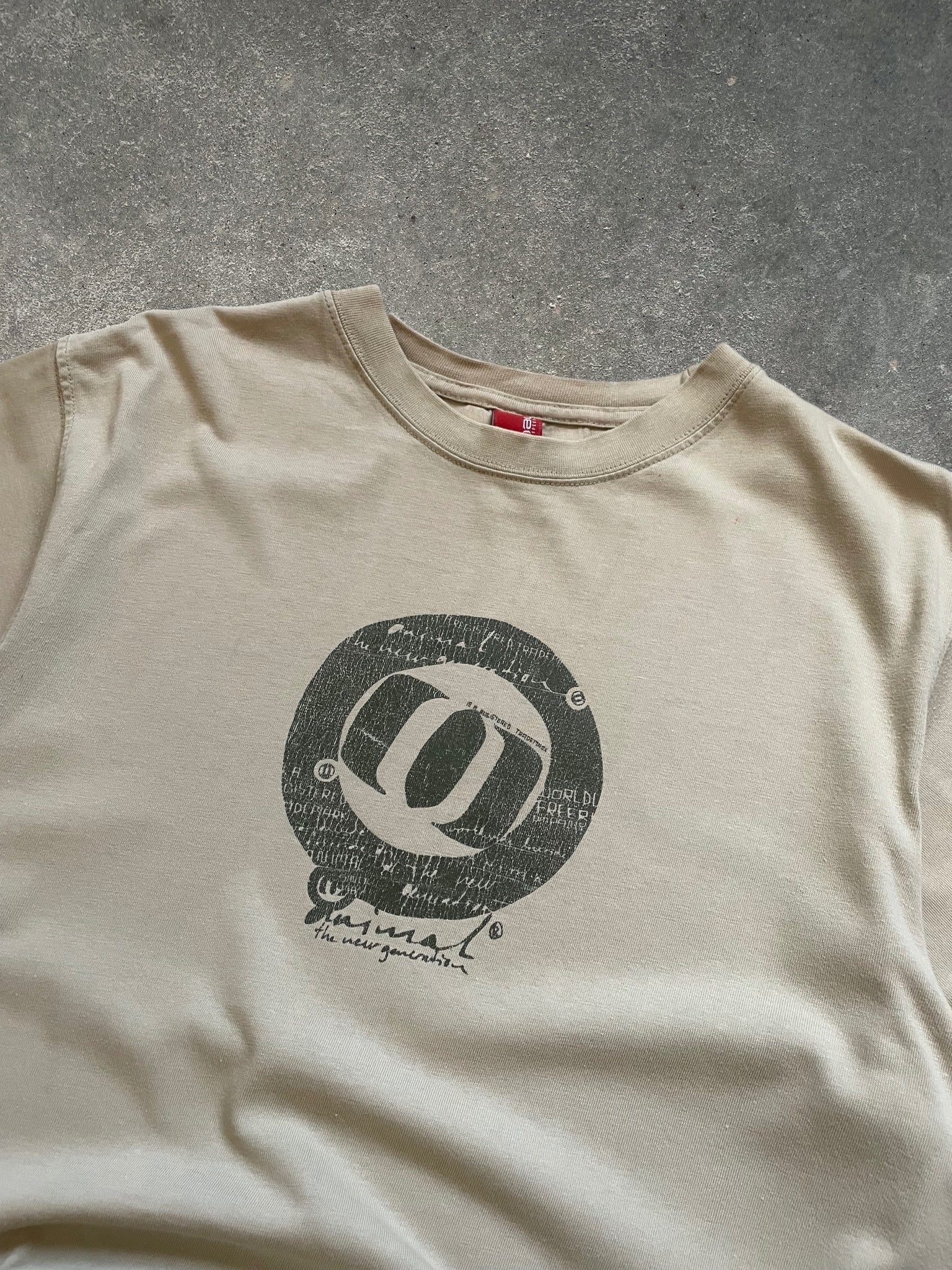2000's Animal T-shirt Beige (M)