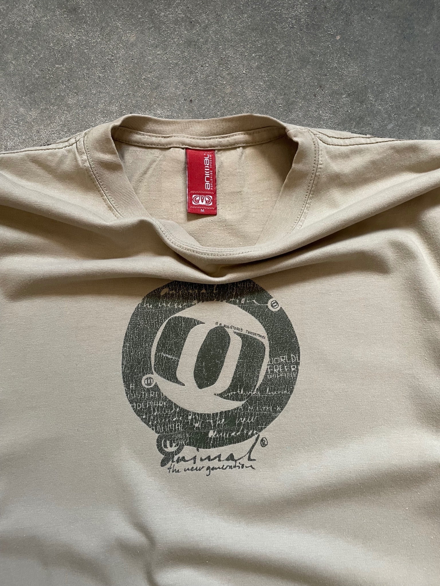 2000's Animal T-shirt Beige (M)