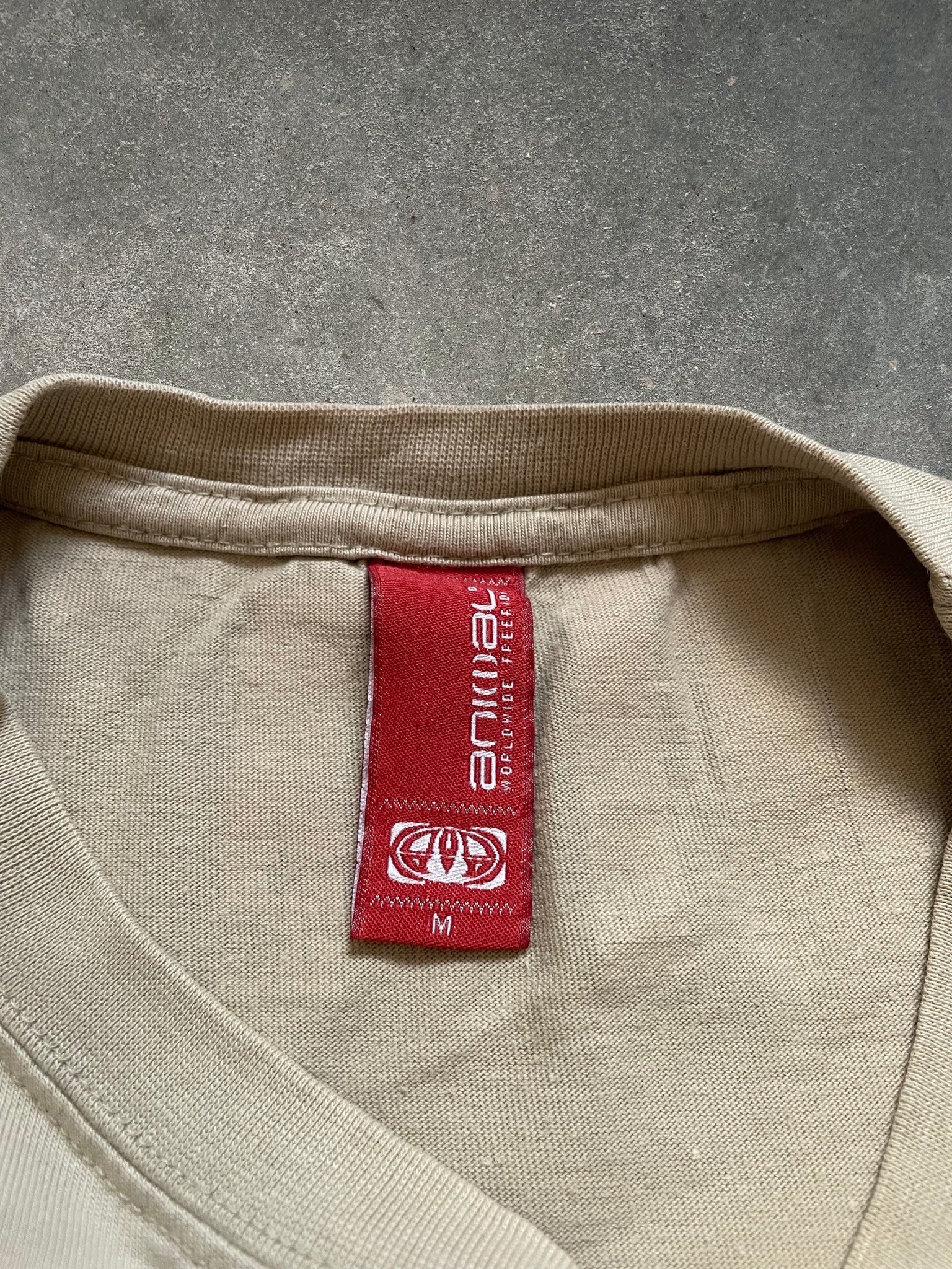 2000's Animal T-shirt Beige (M)