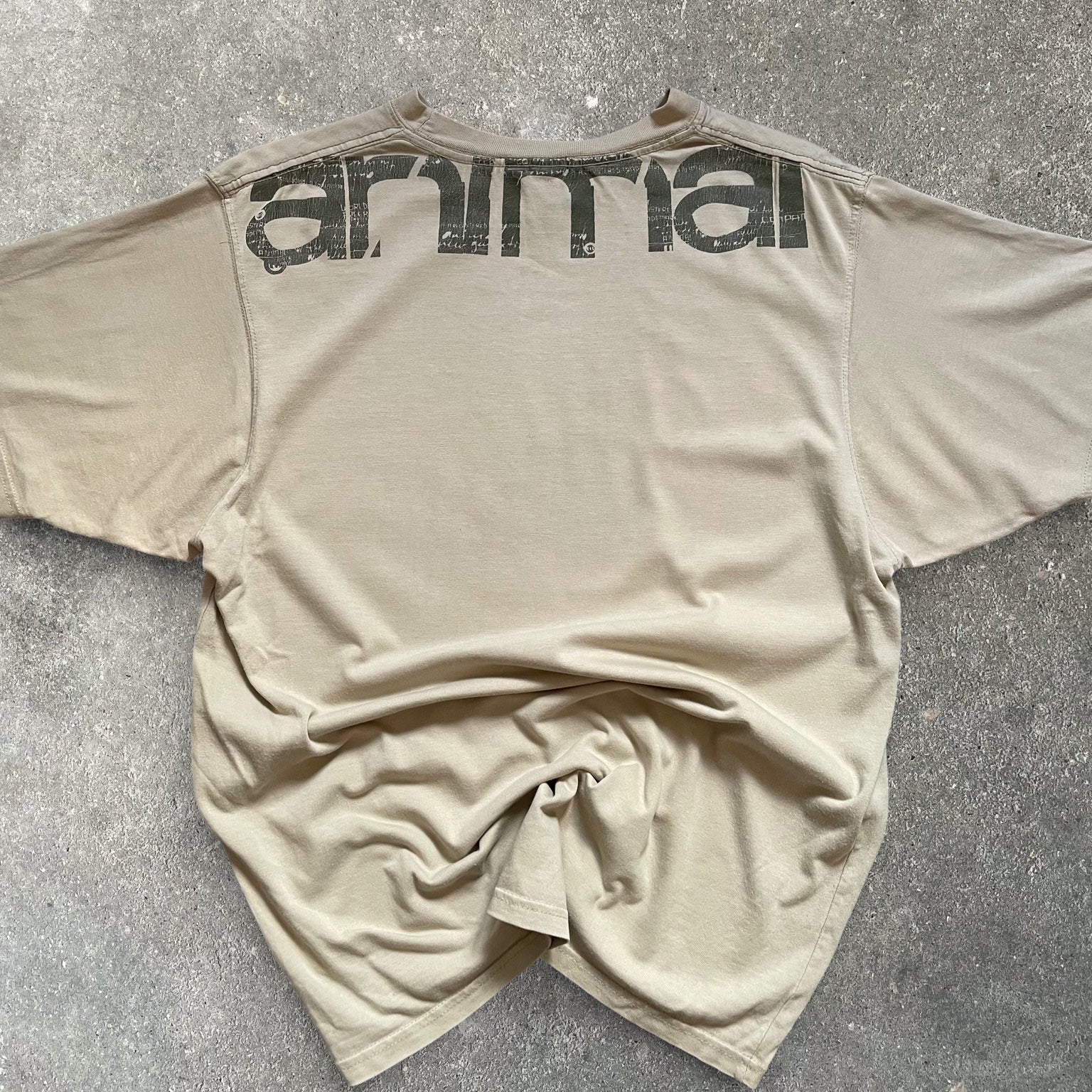 2000's Animal T-shirt Beige (M)