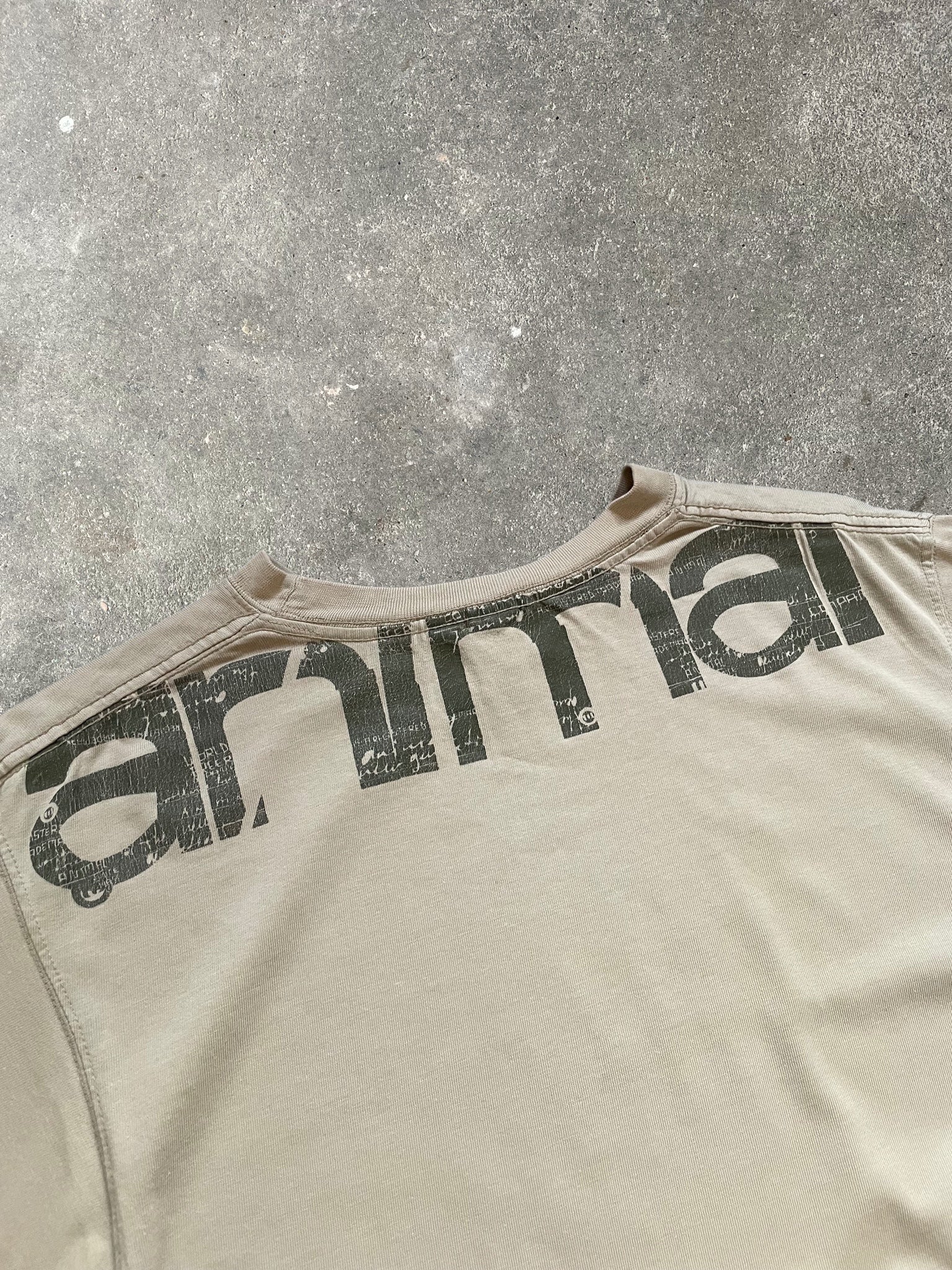 2000's Animal T-shirt Beige (M)