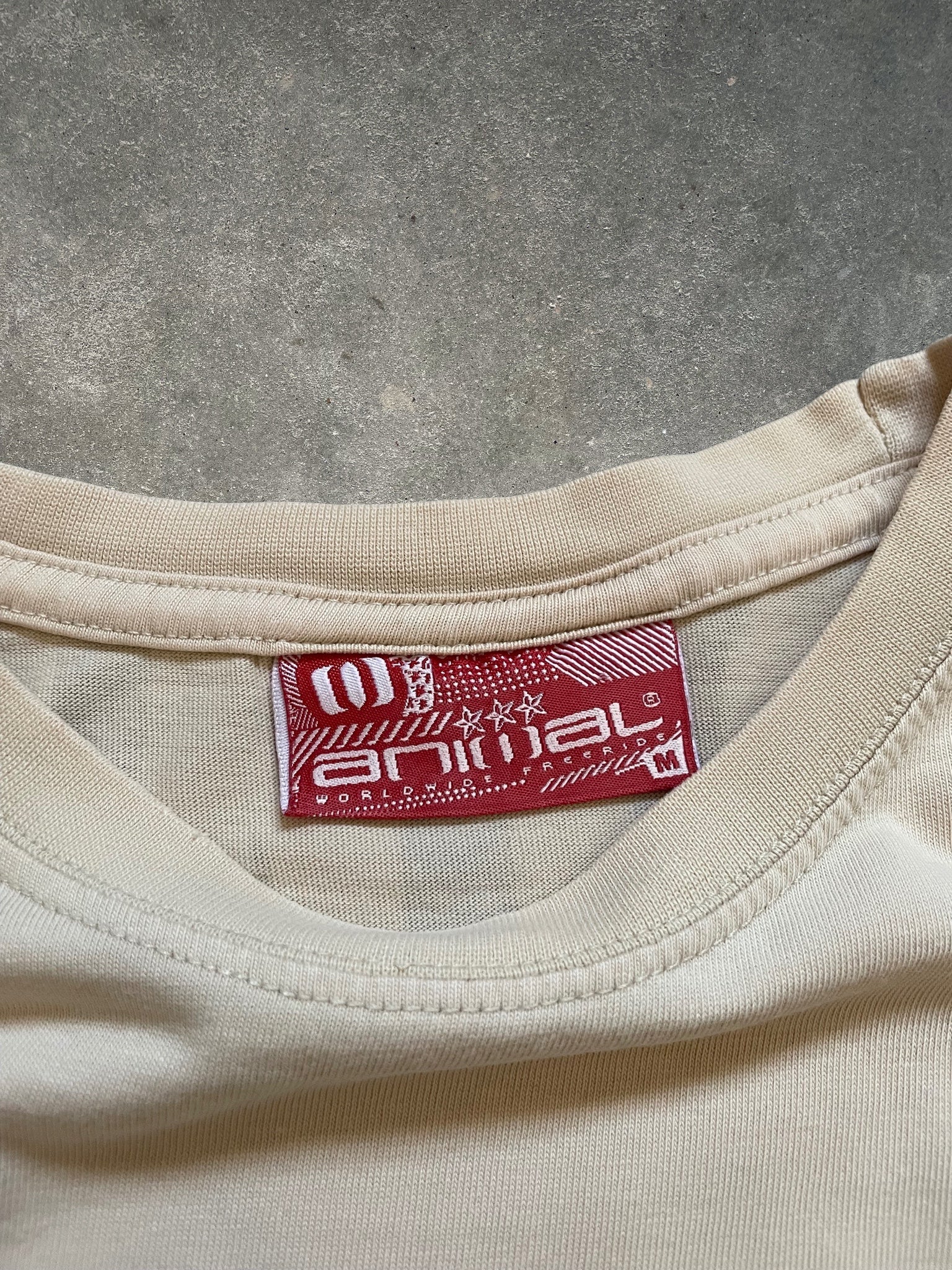 2000's Animal T-shirt Beige (M)