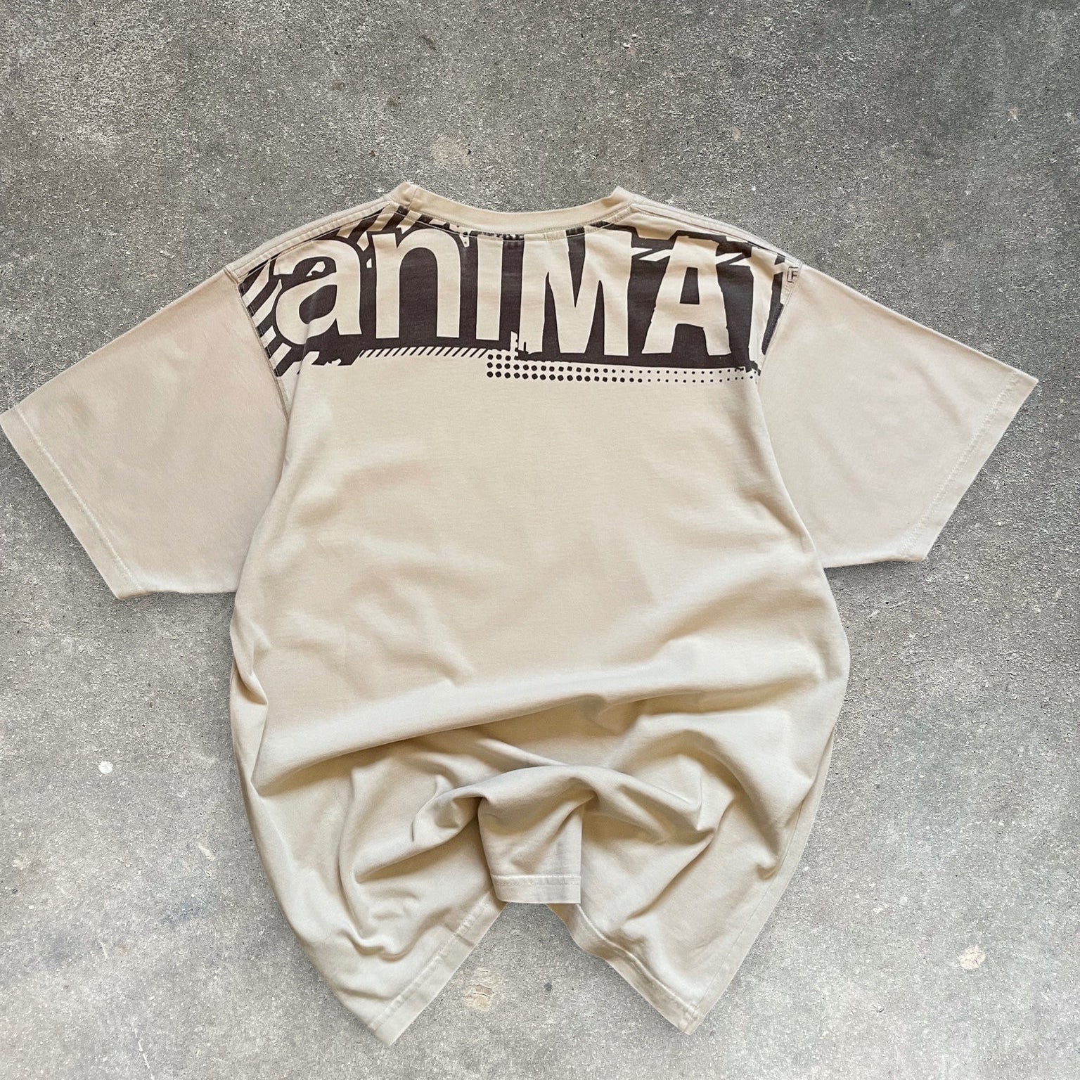 2000's Animal T-shirt Beige (M)