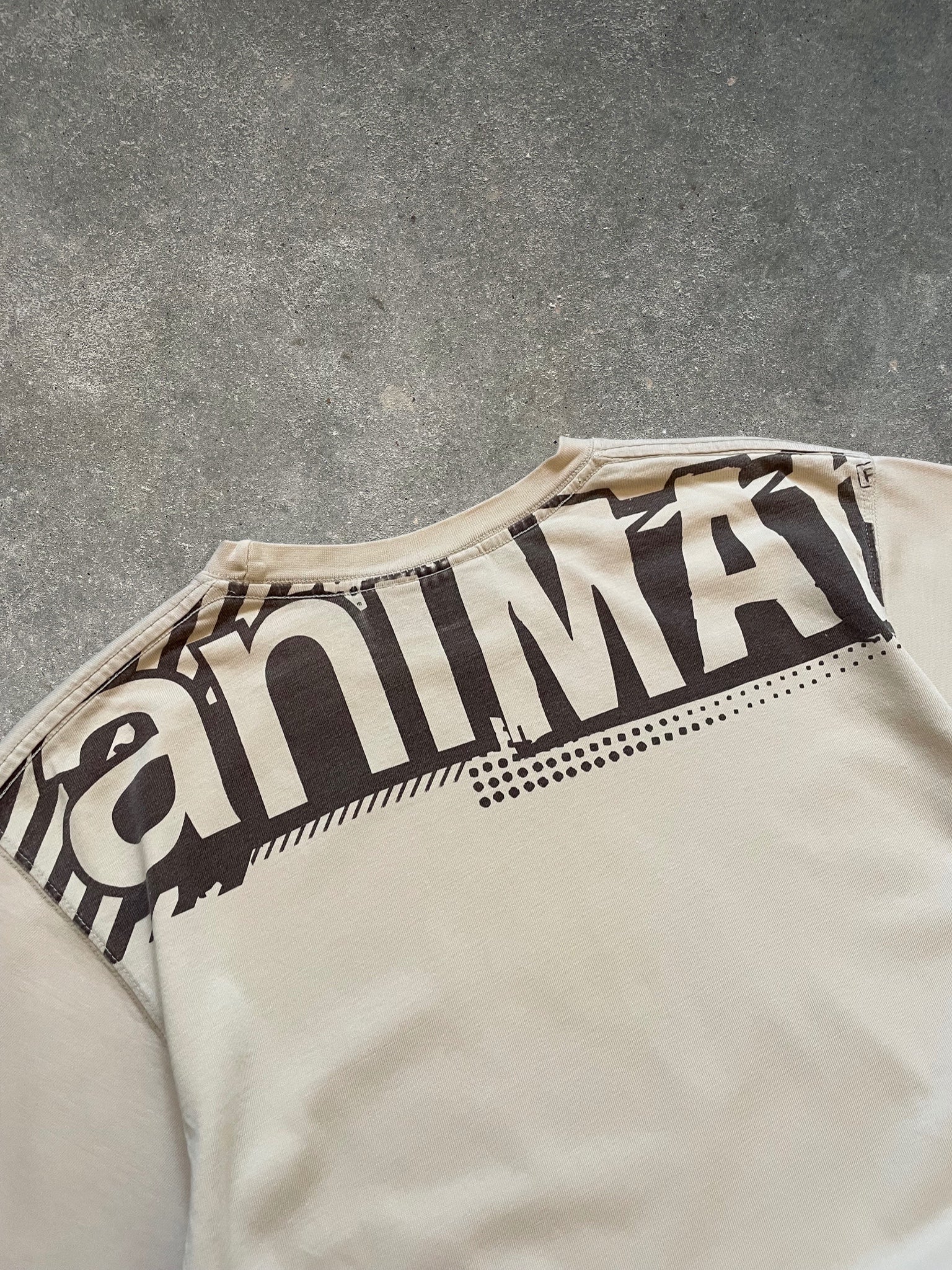 2000's Animal T-shirt Beige (M)