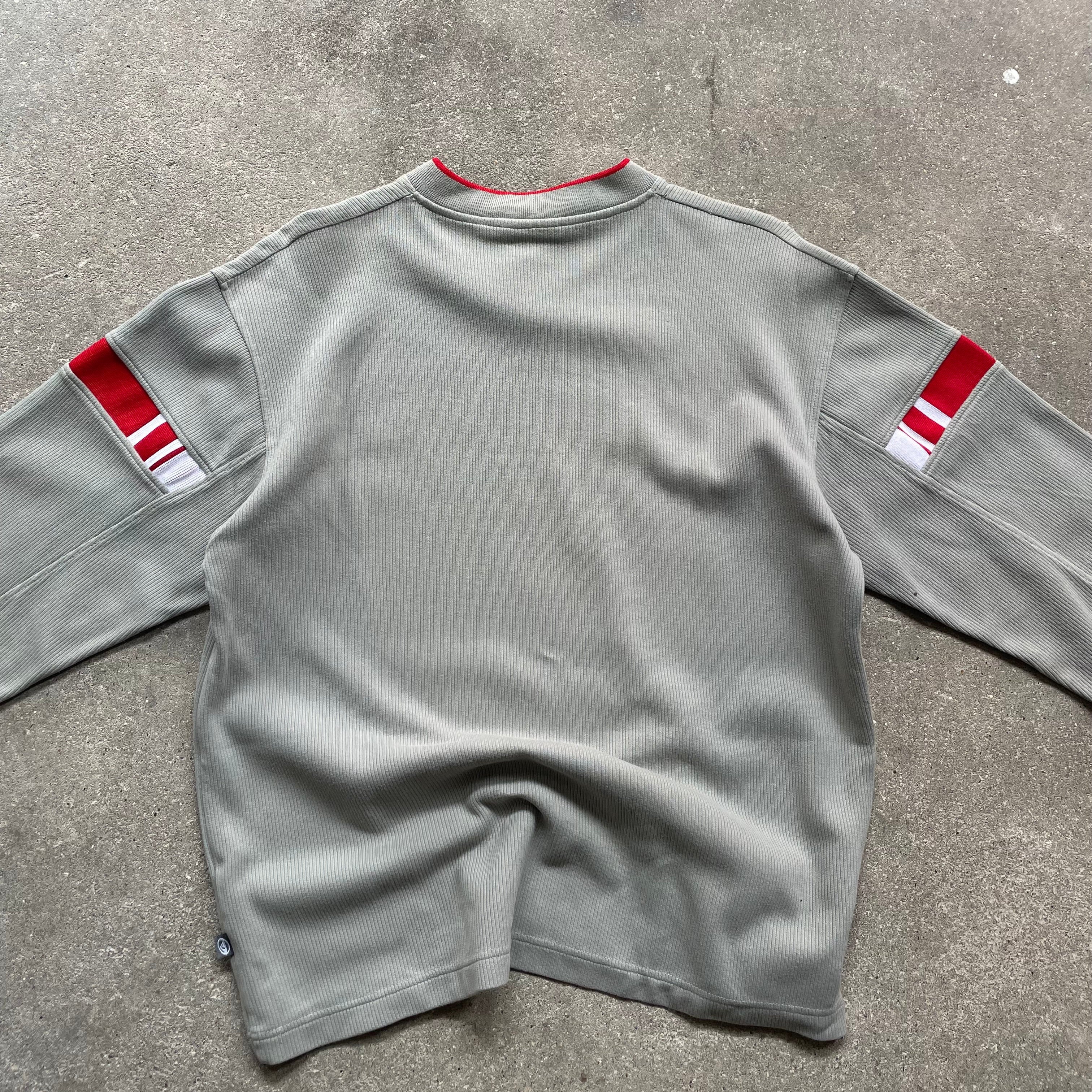 2000's Quiksilver V-Neck Sweatshirt Grey (L)
