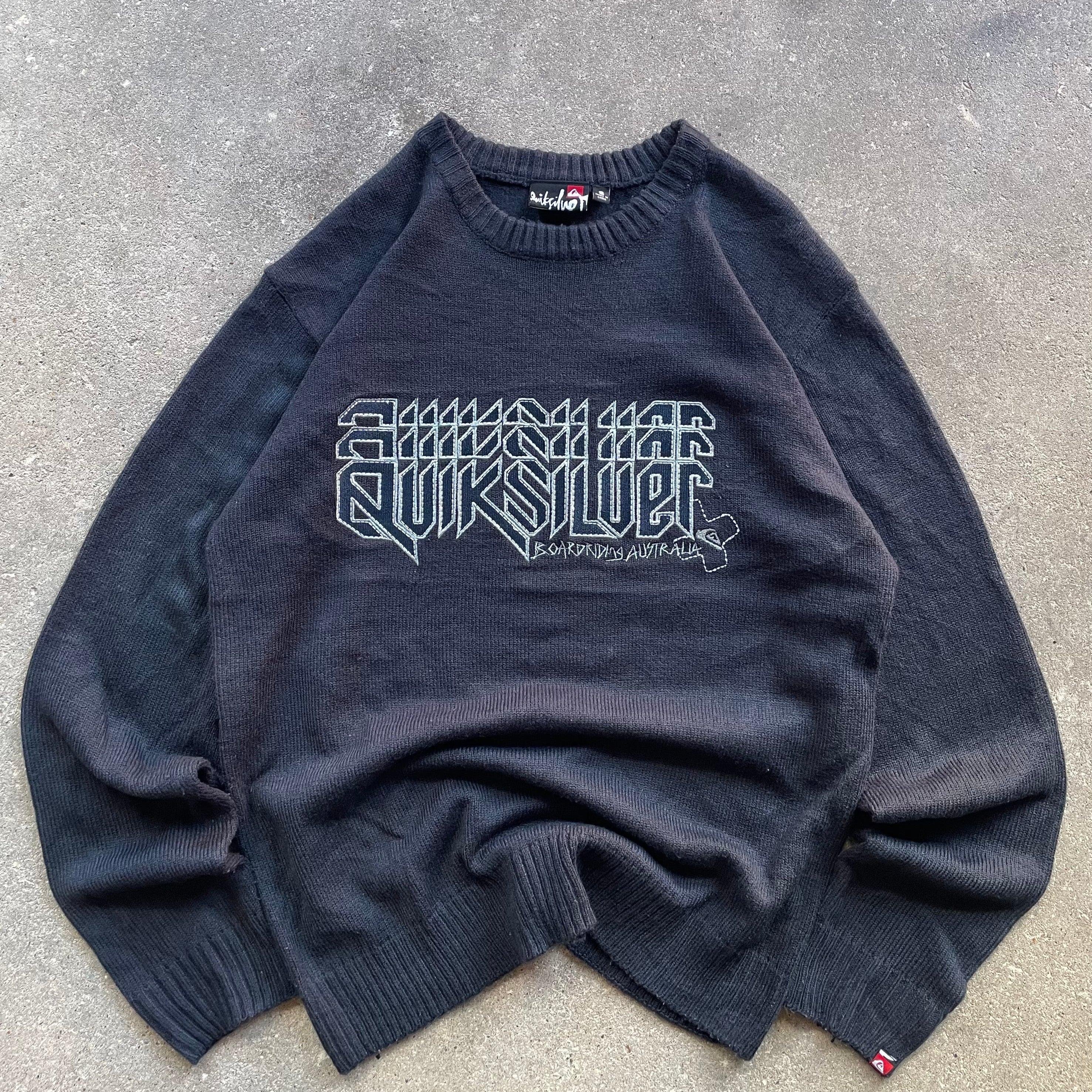 2000's Quiksilver Knit Jumper Black (S)
