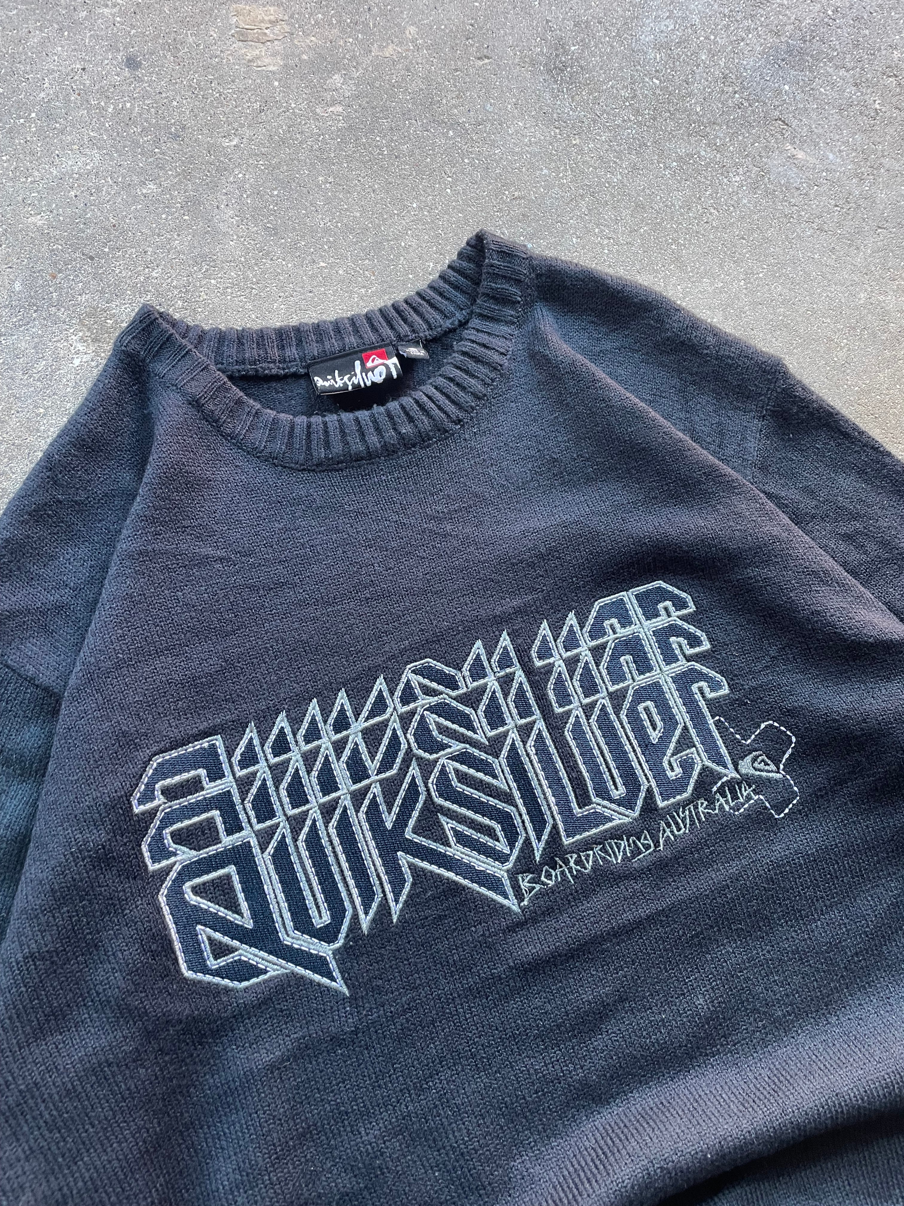 2000's Quiksilver Knit Jumper Black (S)
