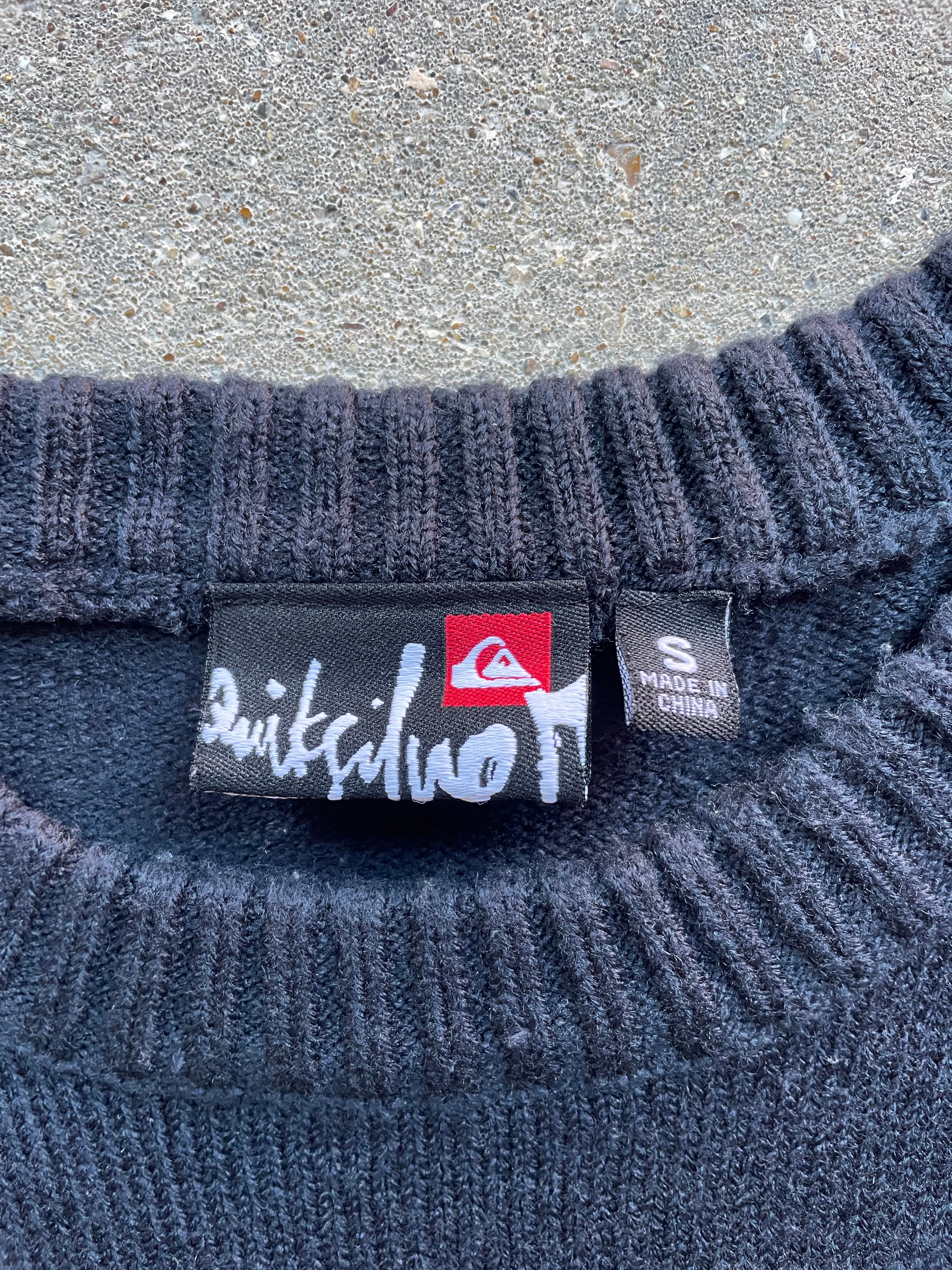 2000's Quiksilver Knit Jumper Black (S)