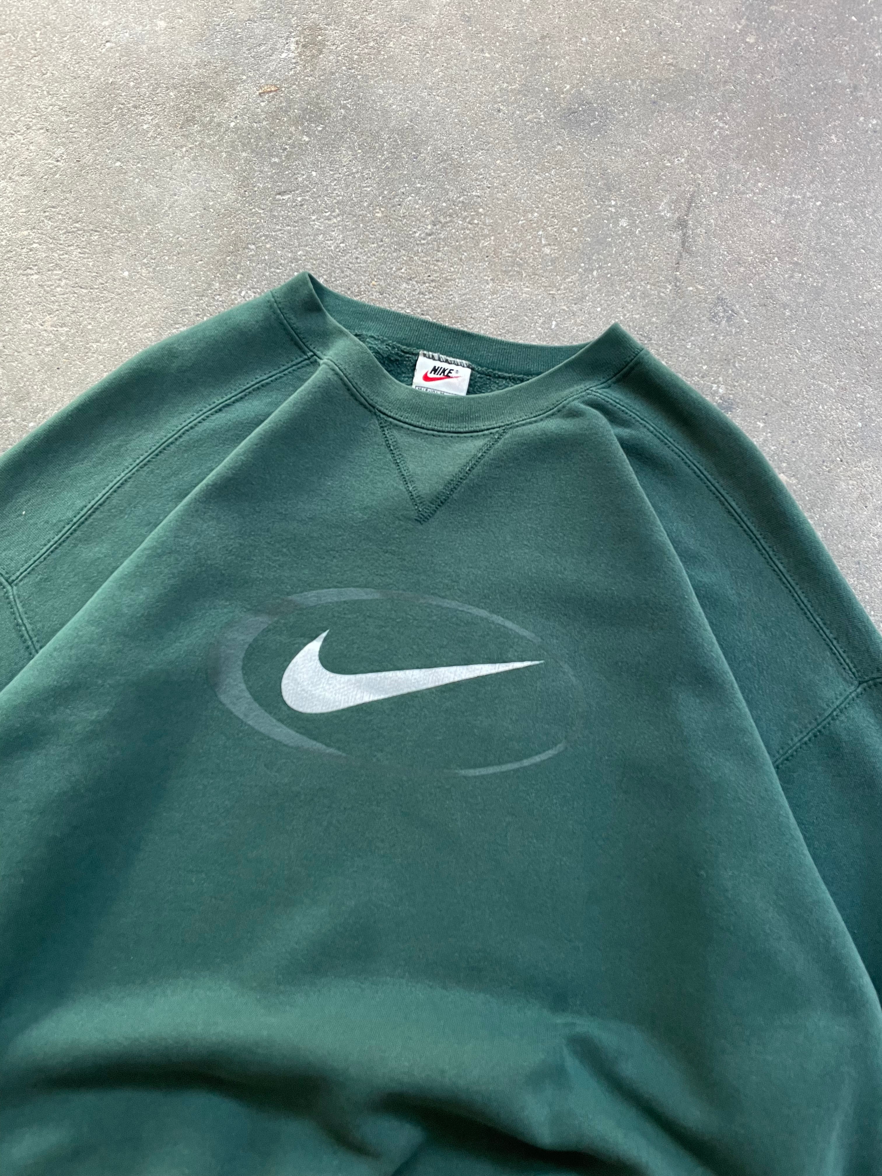 90's Nike Sweatshirt Green (M)