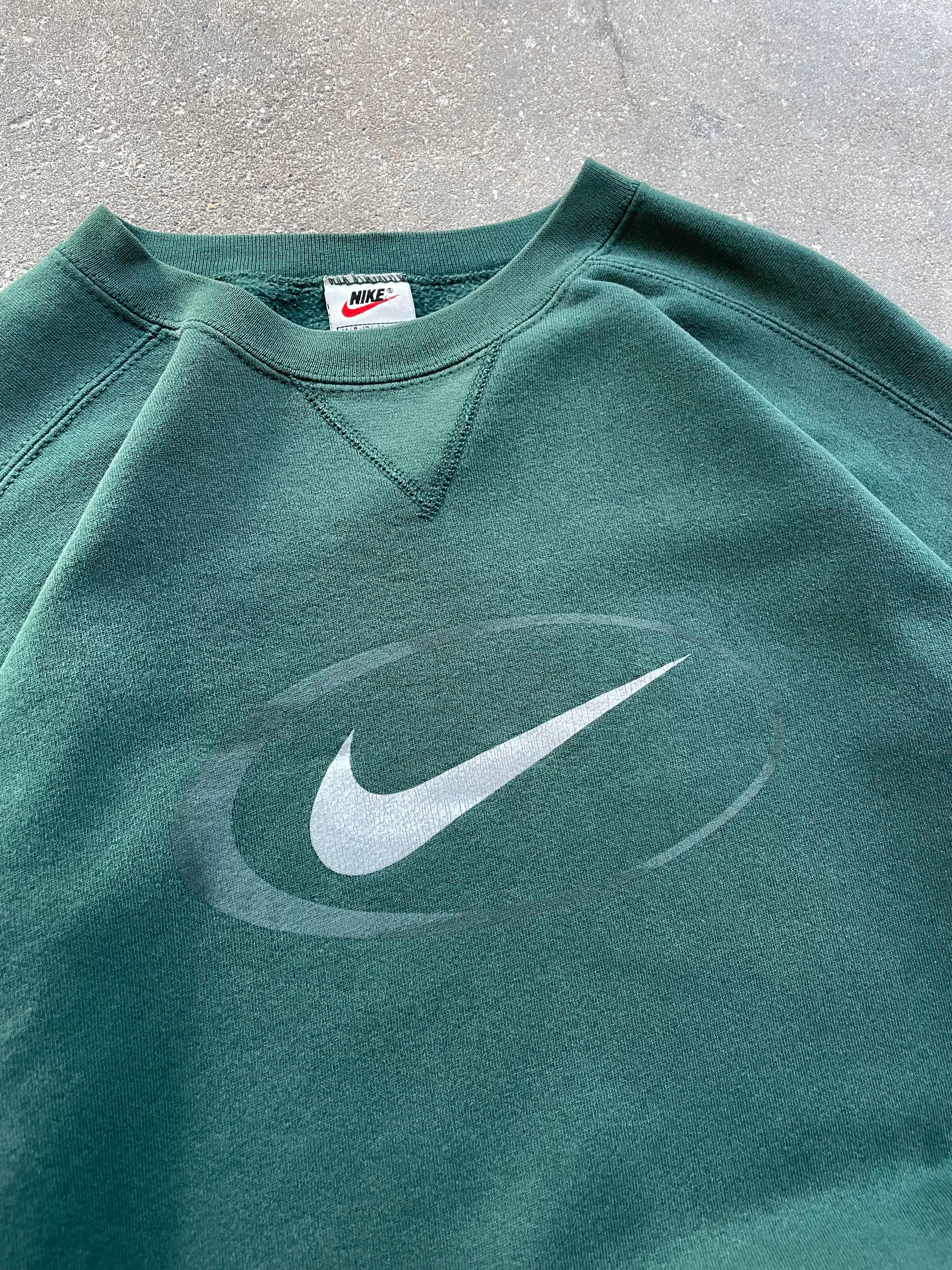 90's Nike Sweatshirt Green (M)