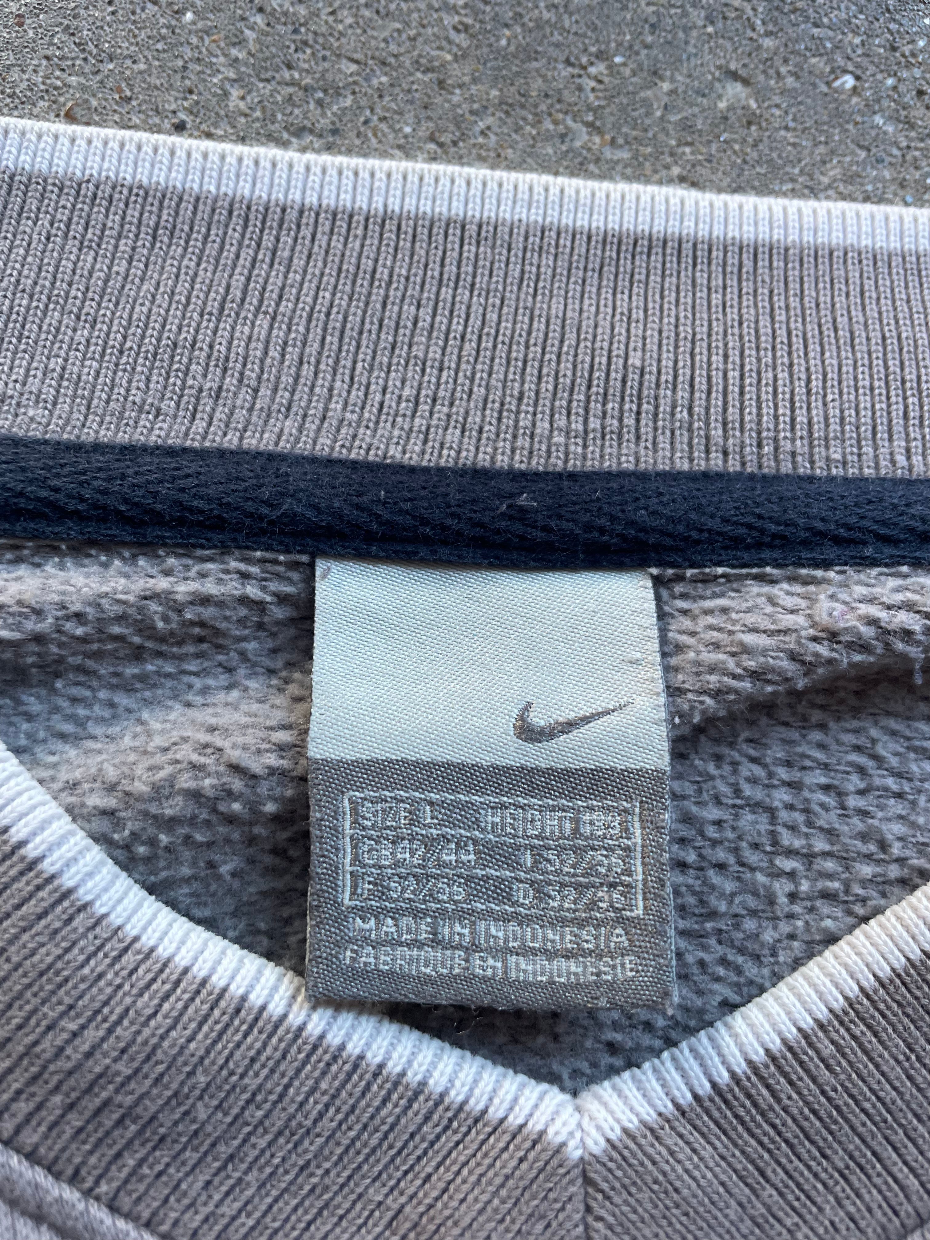 2000's Nike V-Neck Sweatshirt Light Brown (L)
