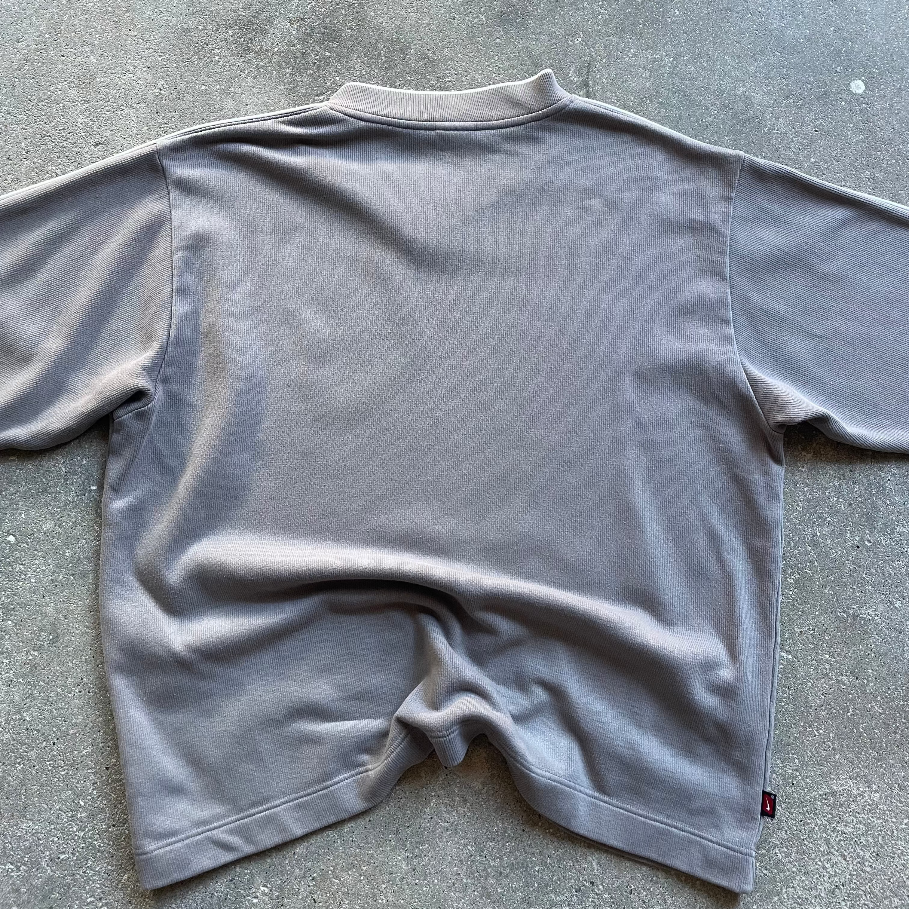 2000's Nike V-Neck Sweatshirt Light Brown (L)