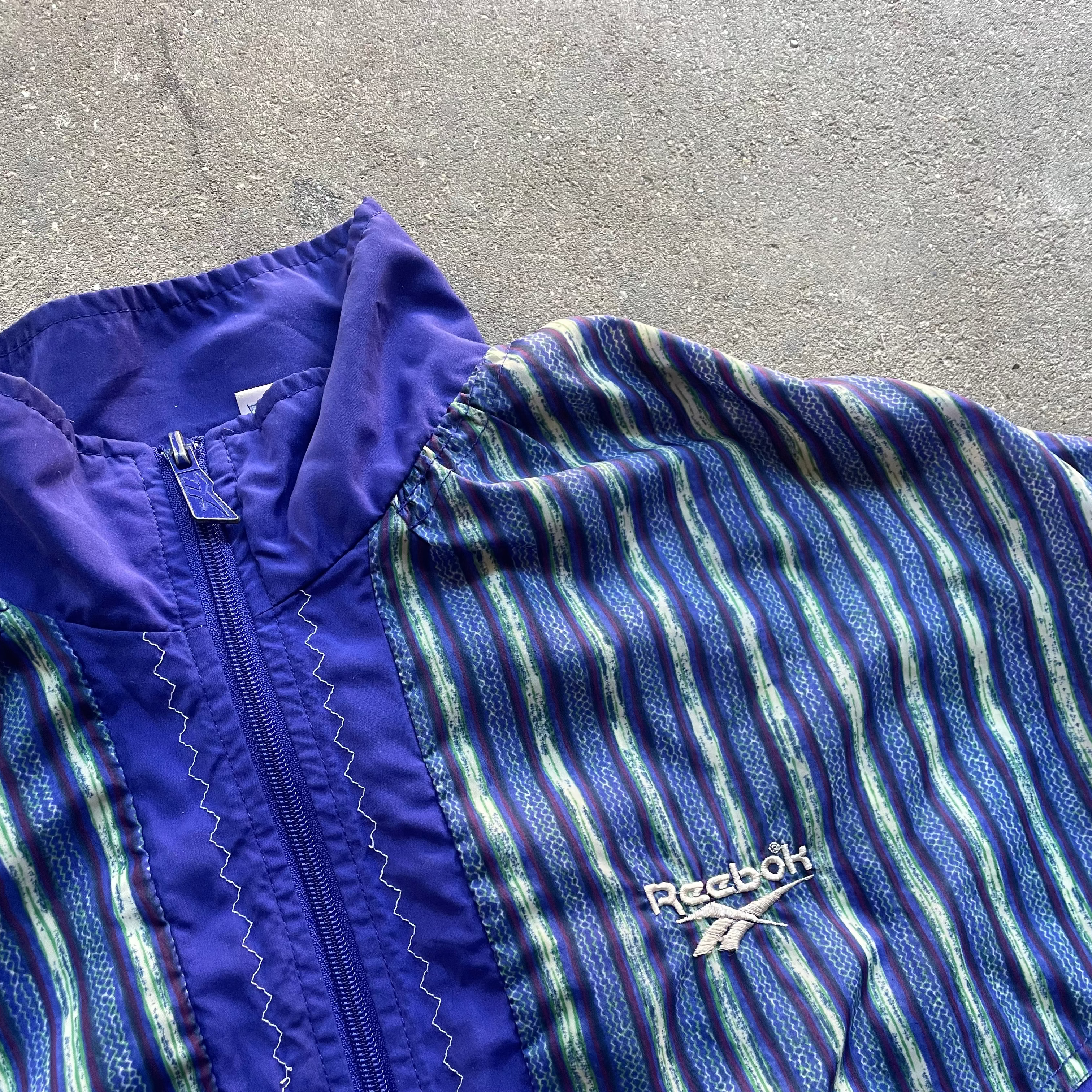 90's Reebok Windbreaker Jacket Purple (M)
