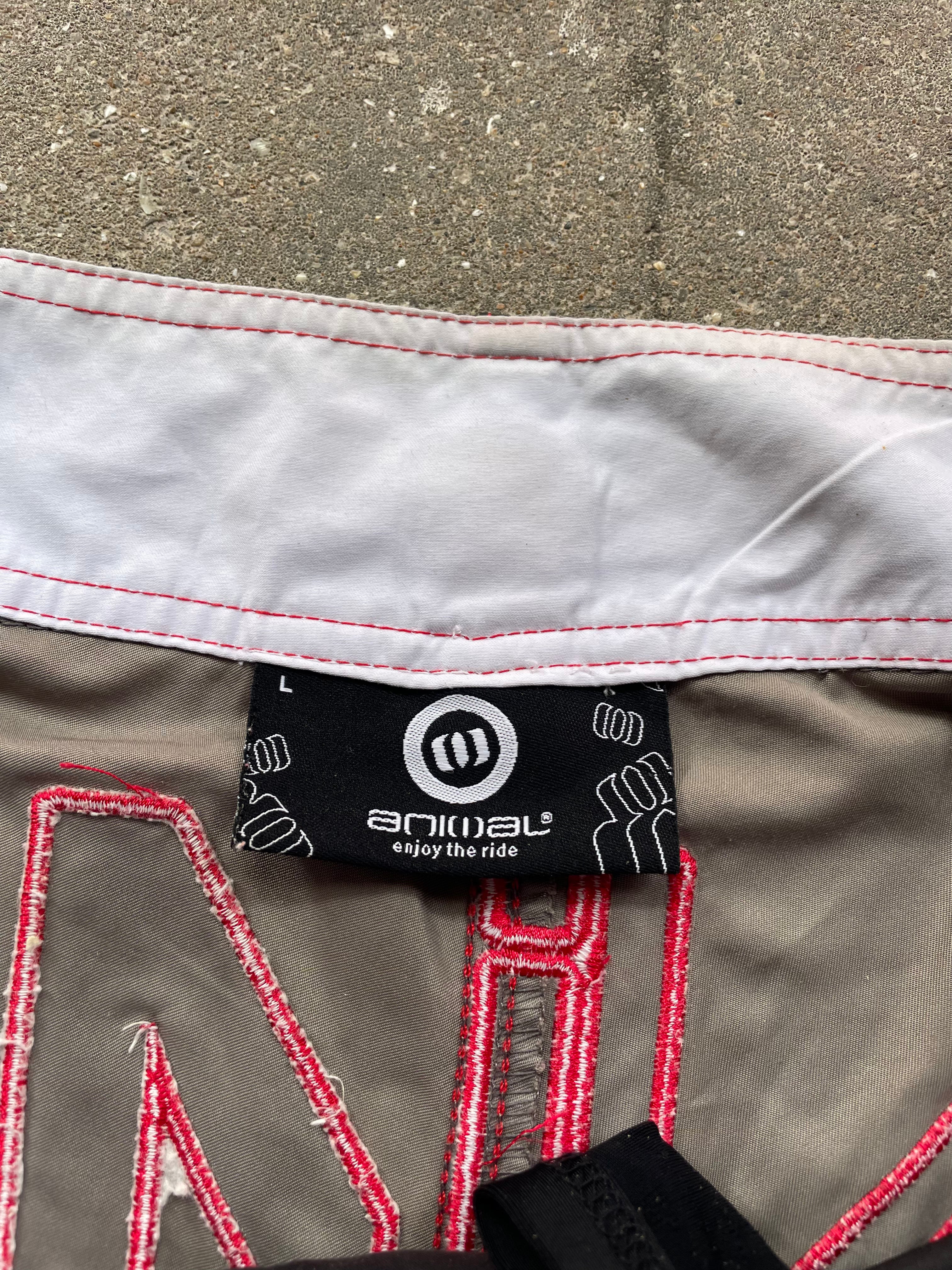 2000's Animal Boardshorts Red/Black (36)