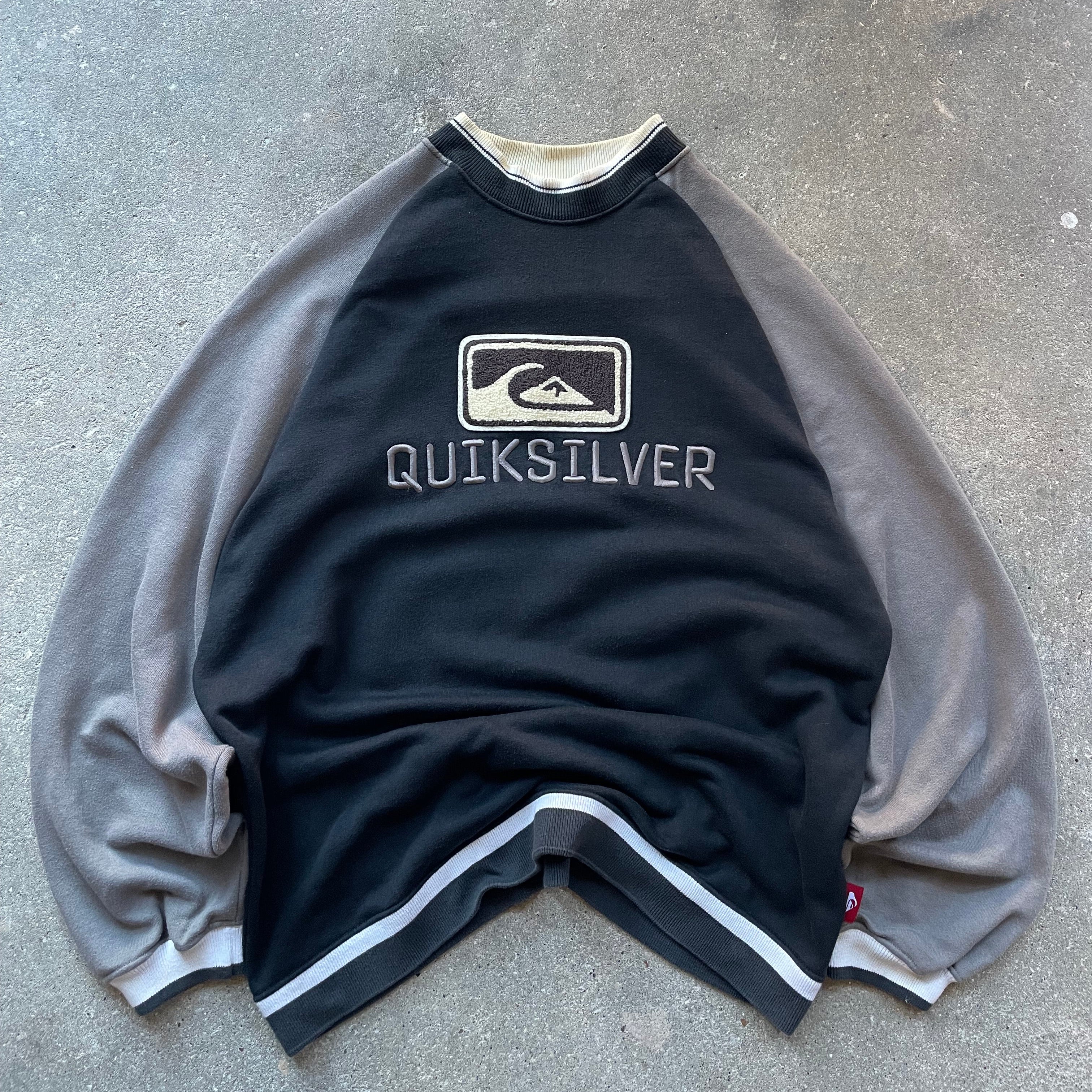 00's Quiksilver Sweatshirt Black/Grey (L)