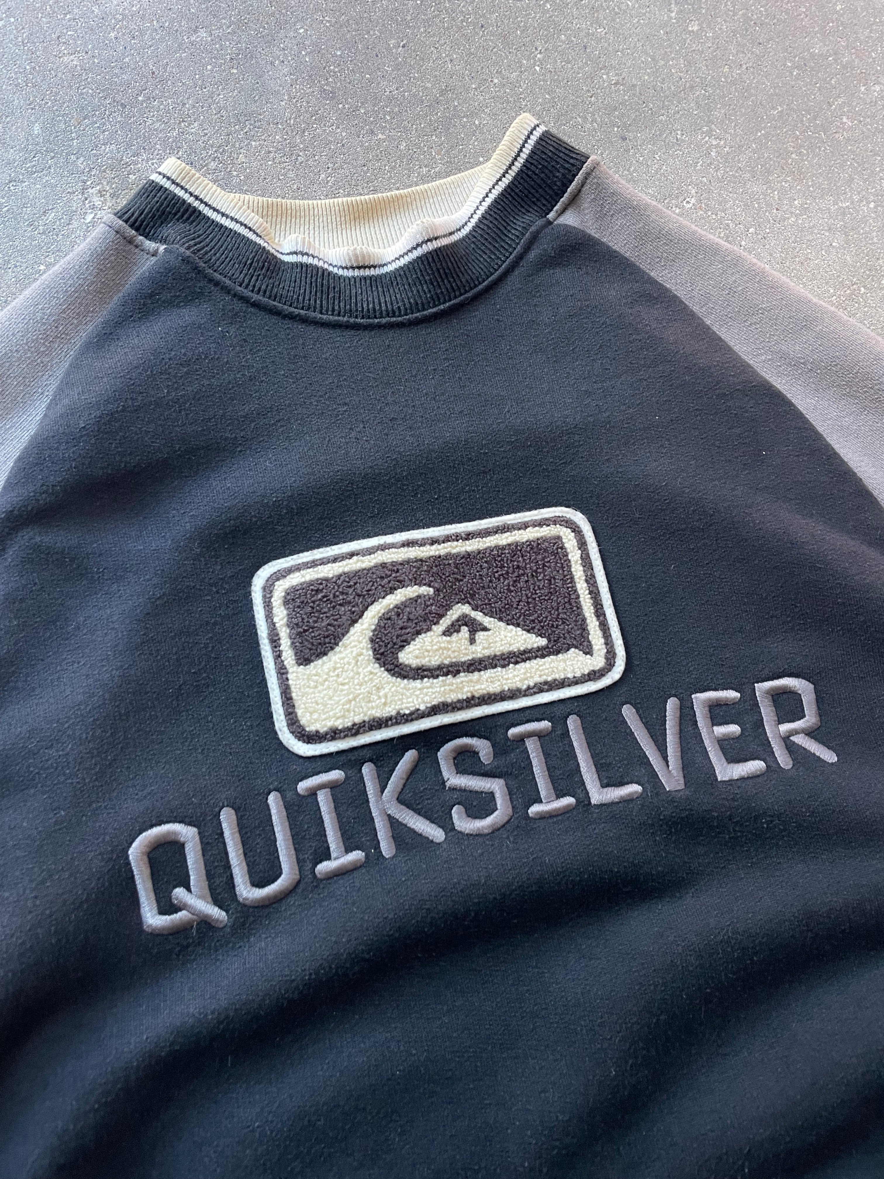 00's Quiksilver Sweatshirt Black/Grey (L)