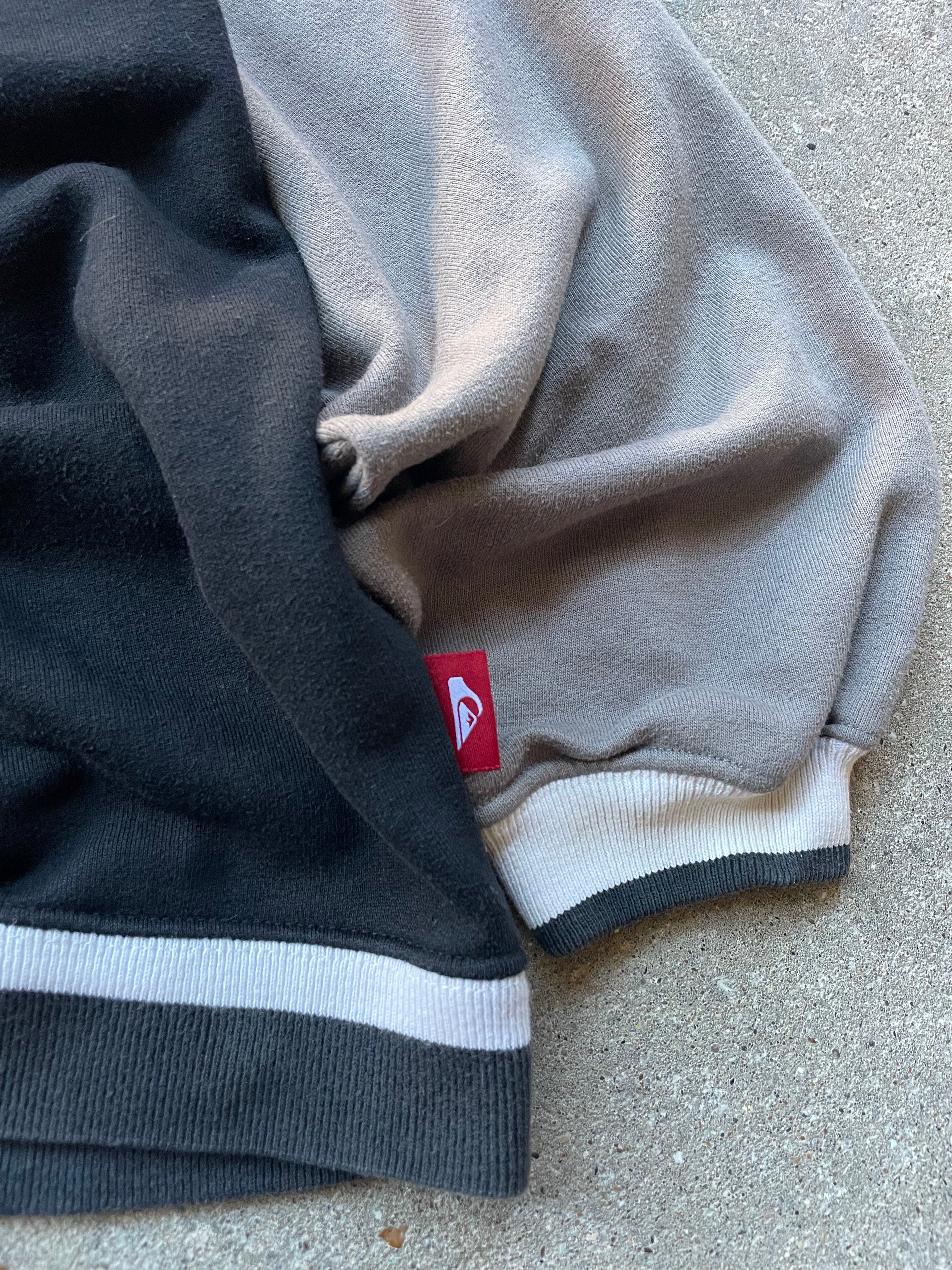 00's Quiksilver Sweatshirt Black/Grey (L)