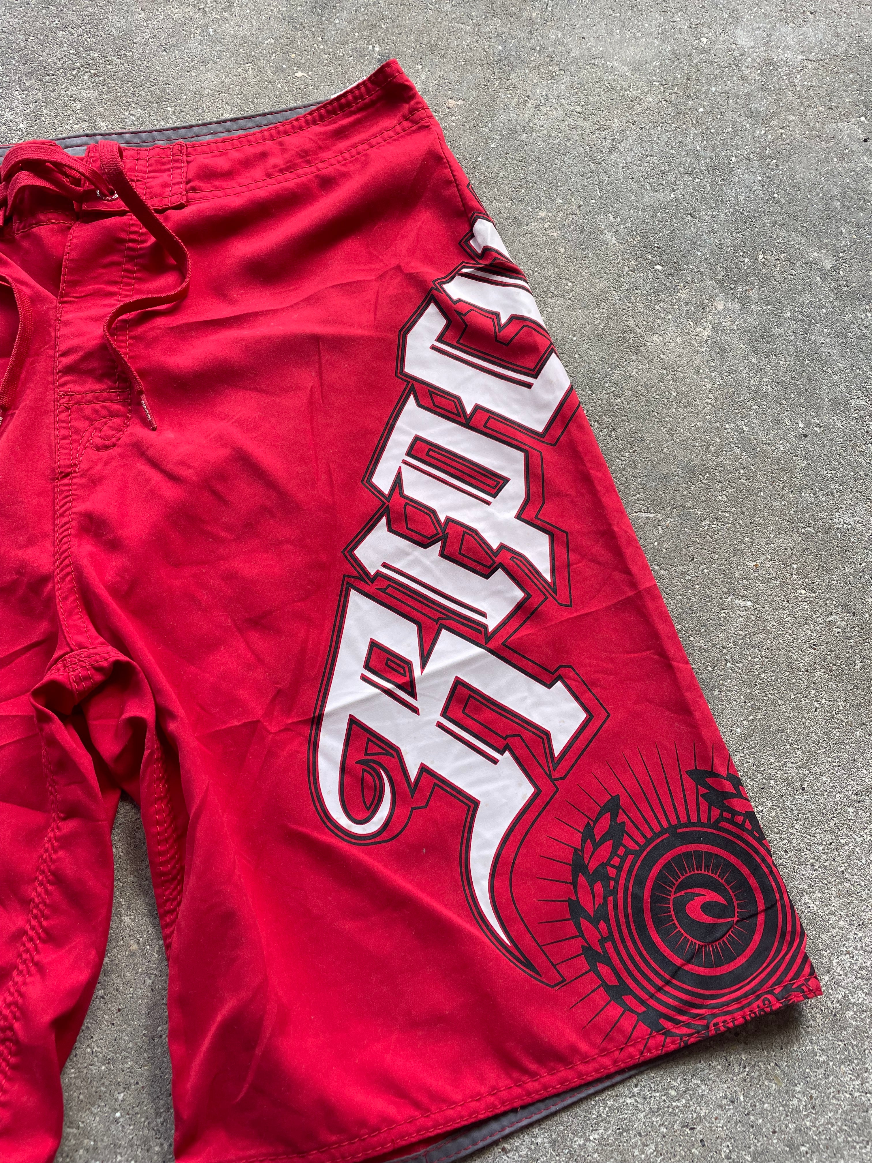 2000's Rip Curl Boardshorts Red -