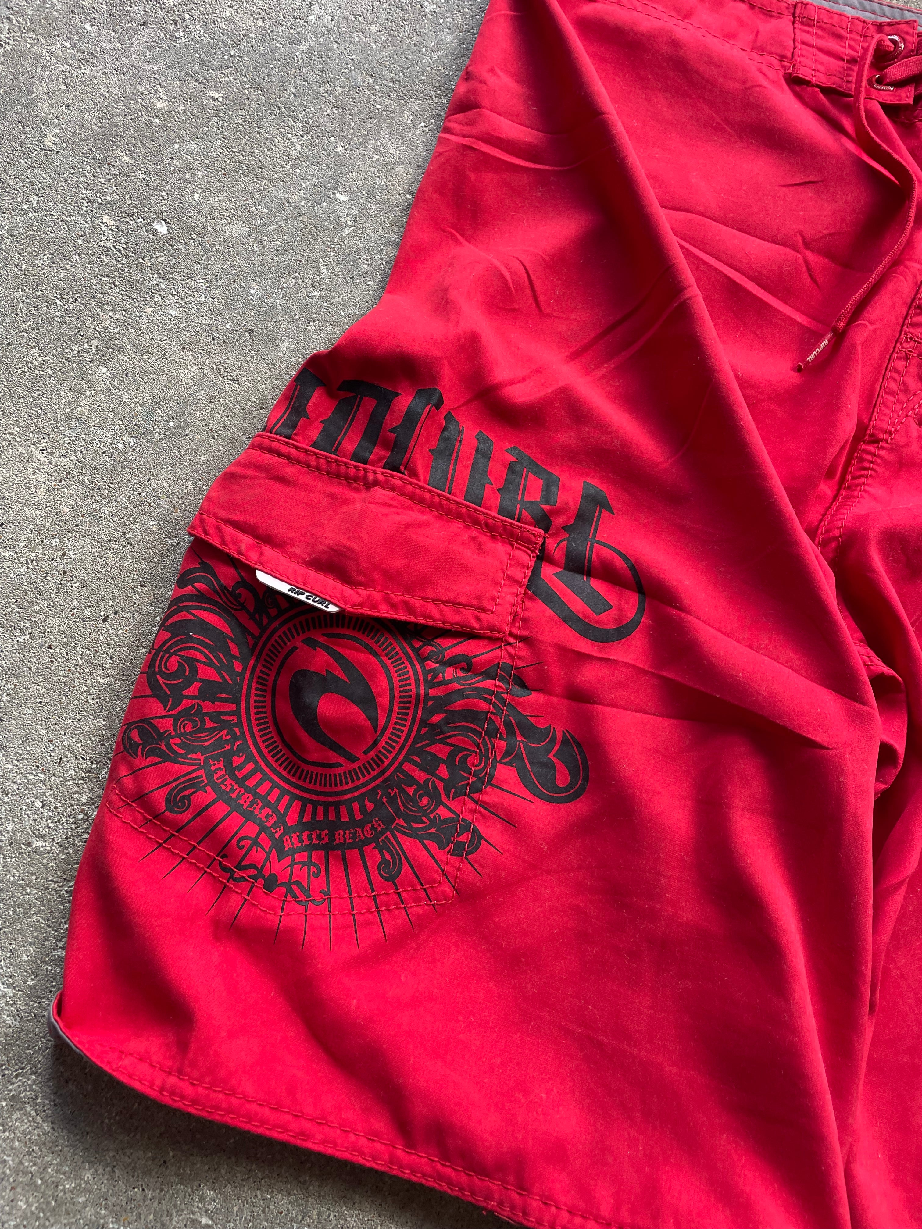 2000's Rip Curl Boardshorts Red -
