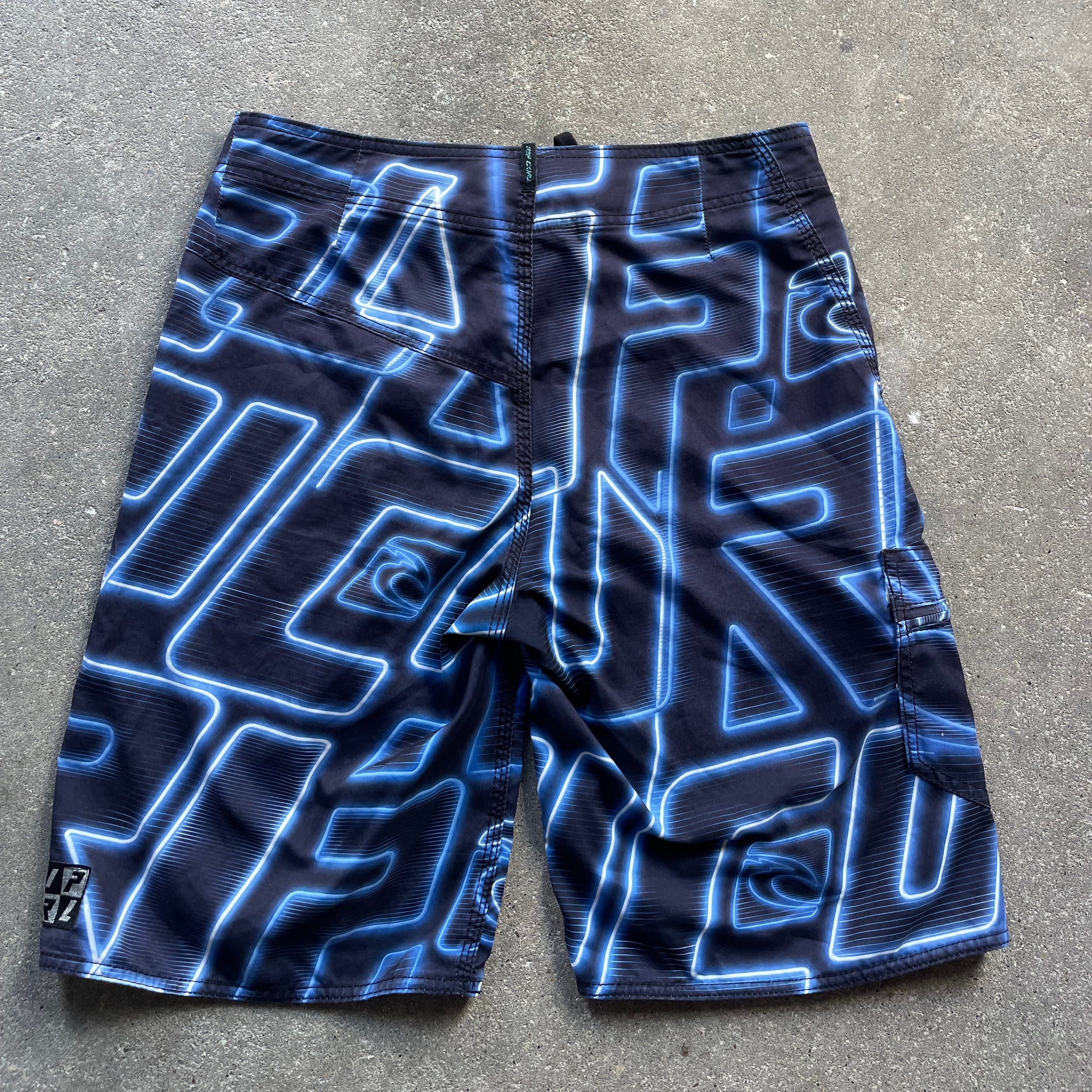 2000's Rip Curl Boardshorts Black/Blue (32)