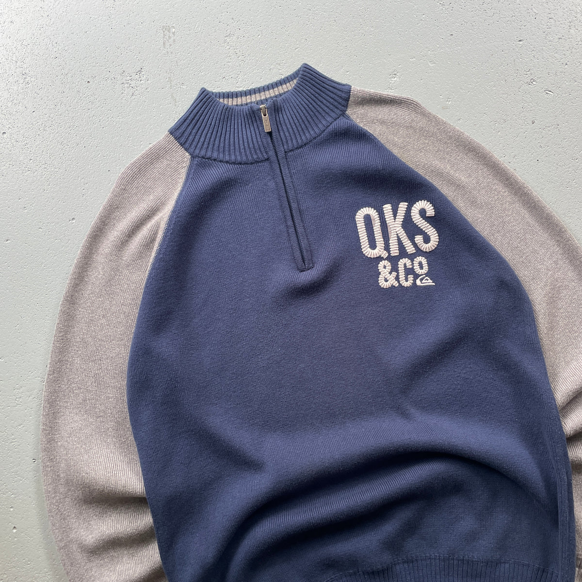2000's Quiksilver 1/4 Zip Knit Jumper (XL)