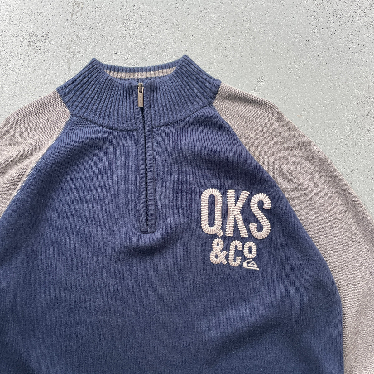 2000's Quiksilver 1/4 Zip Knit Jumper (XL)