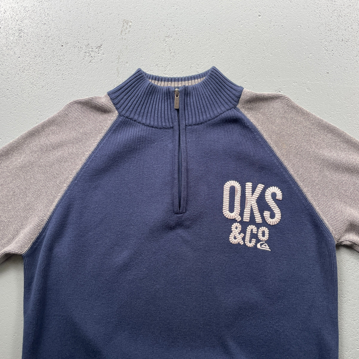 2000's Quiksilver 1/4 Zip Knit Jumper (XL)