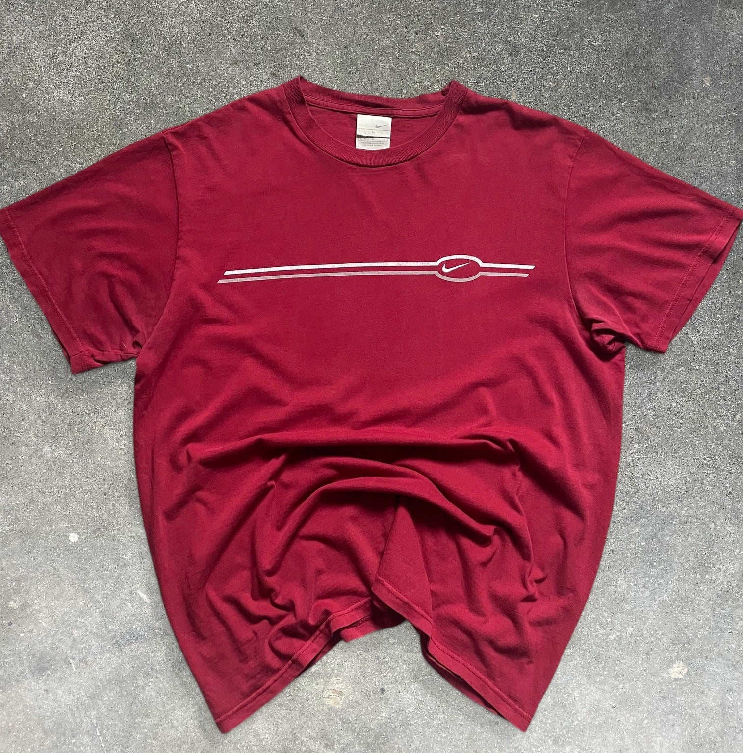 2000's Nike Tee Burgundy (L)