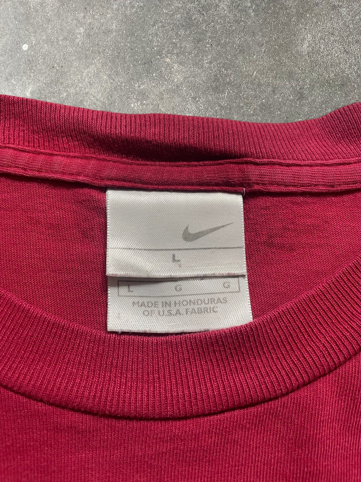 2000's Nike Tee Burgundy (L)