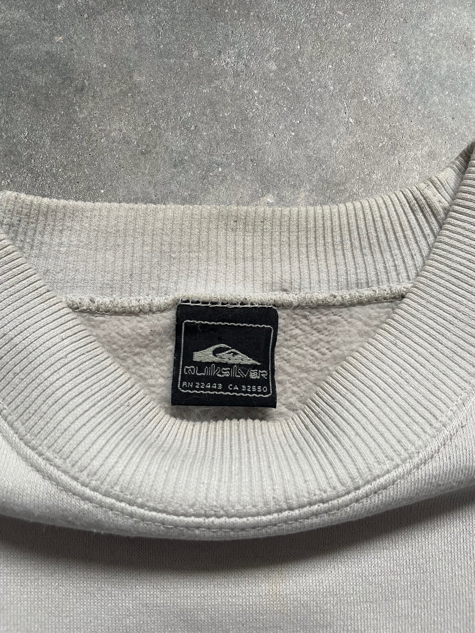 2000's Quiksilver Sweatshirt Stone White (XL)