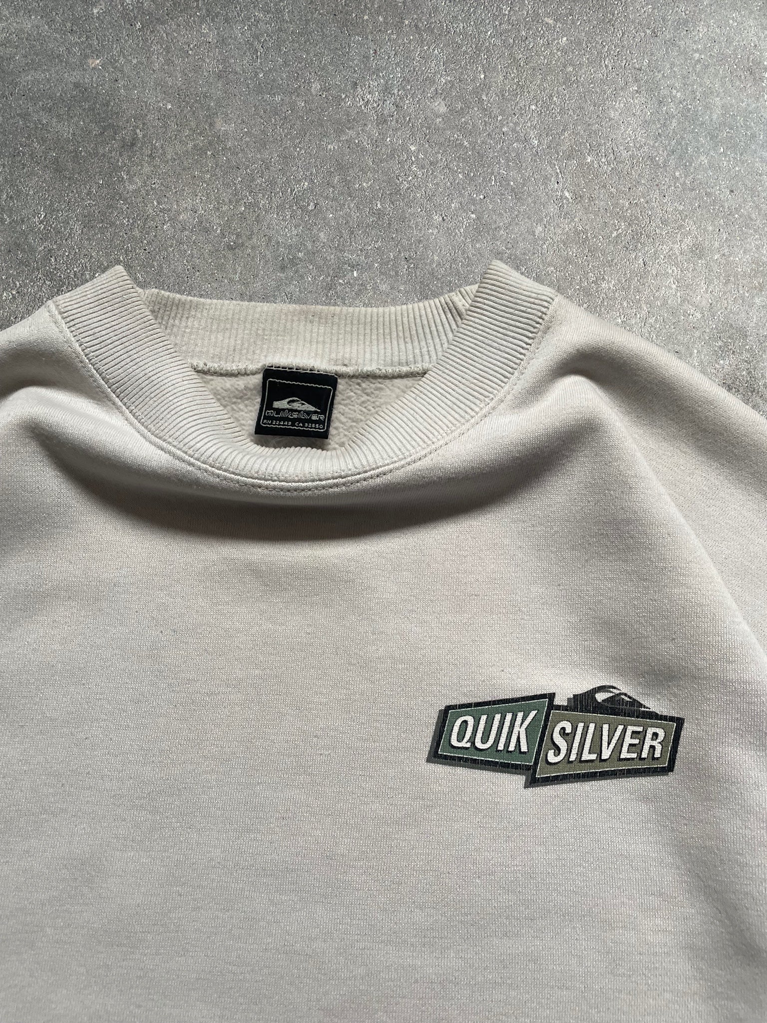 2000's Quiksilver Sweatshirt Stone White (XL)
