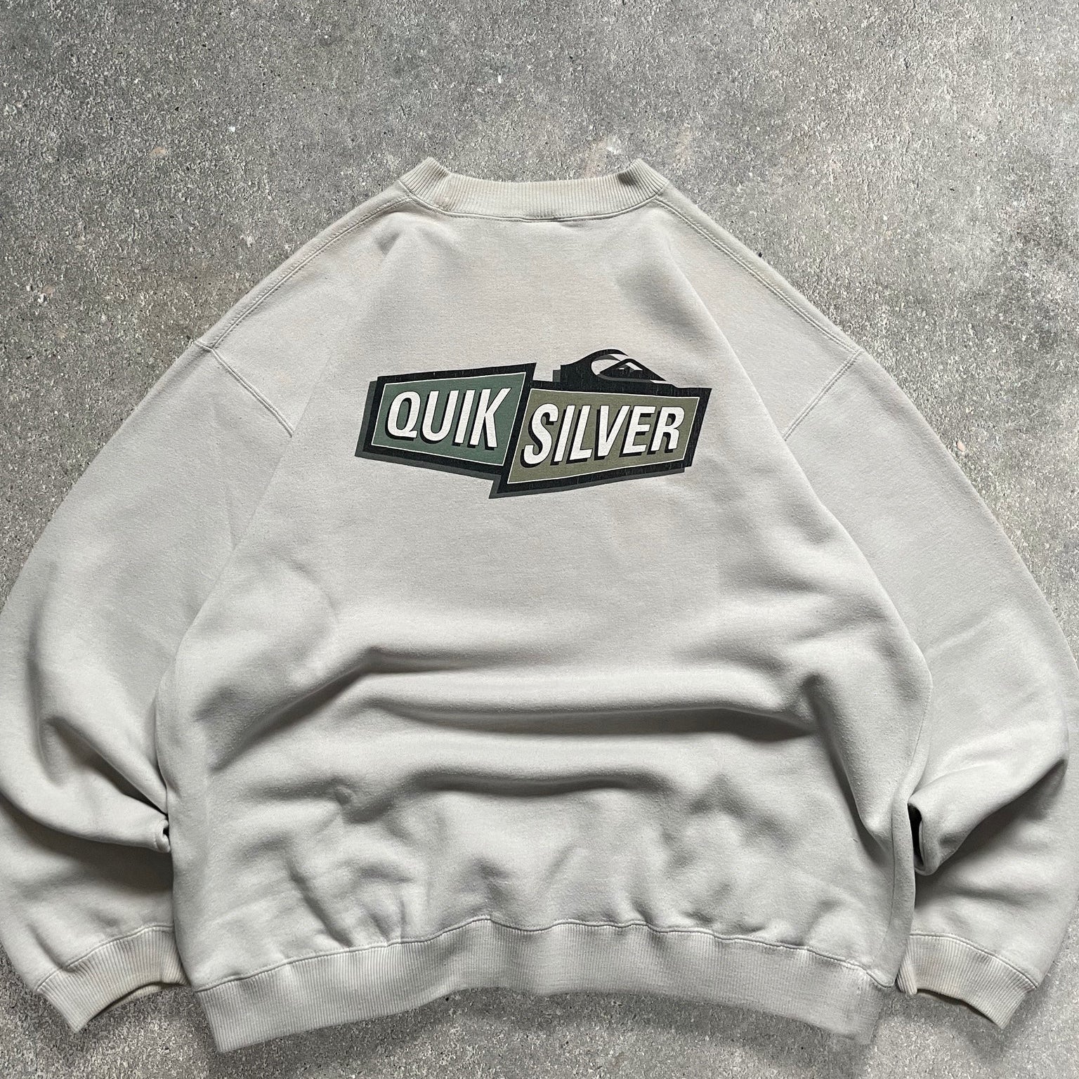 2000's Quiksilver Sweatshirt Stone White (XL)