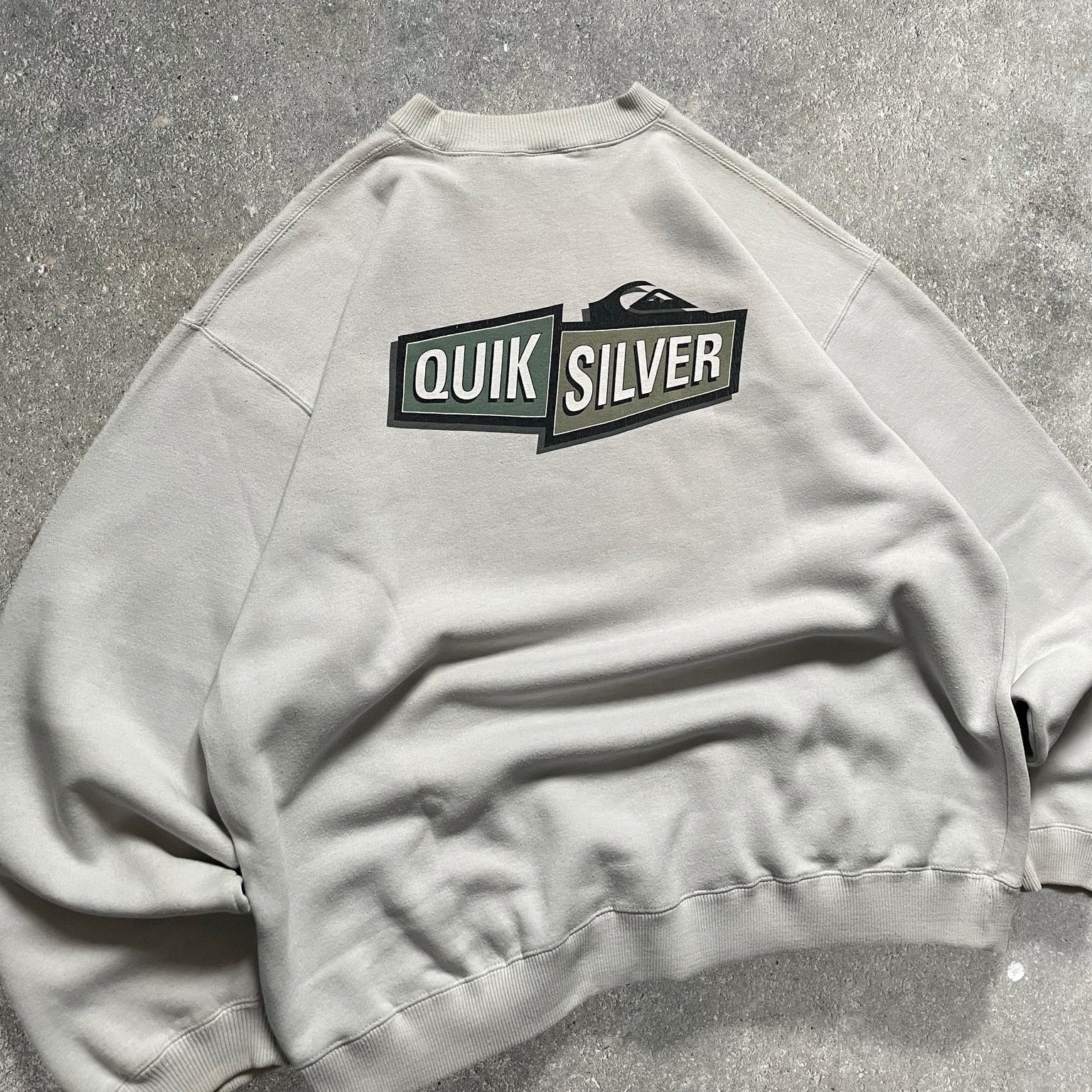 2000's Quiksilver Sweatshirt Stone White (XL)