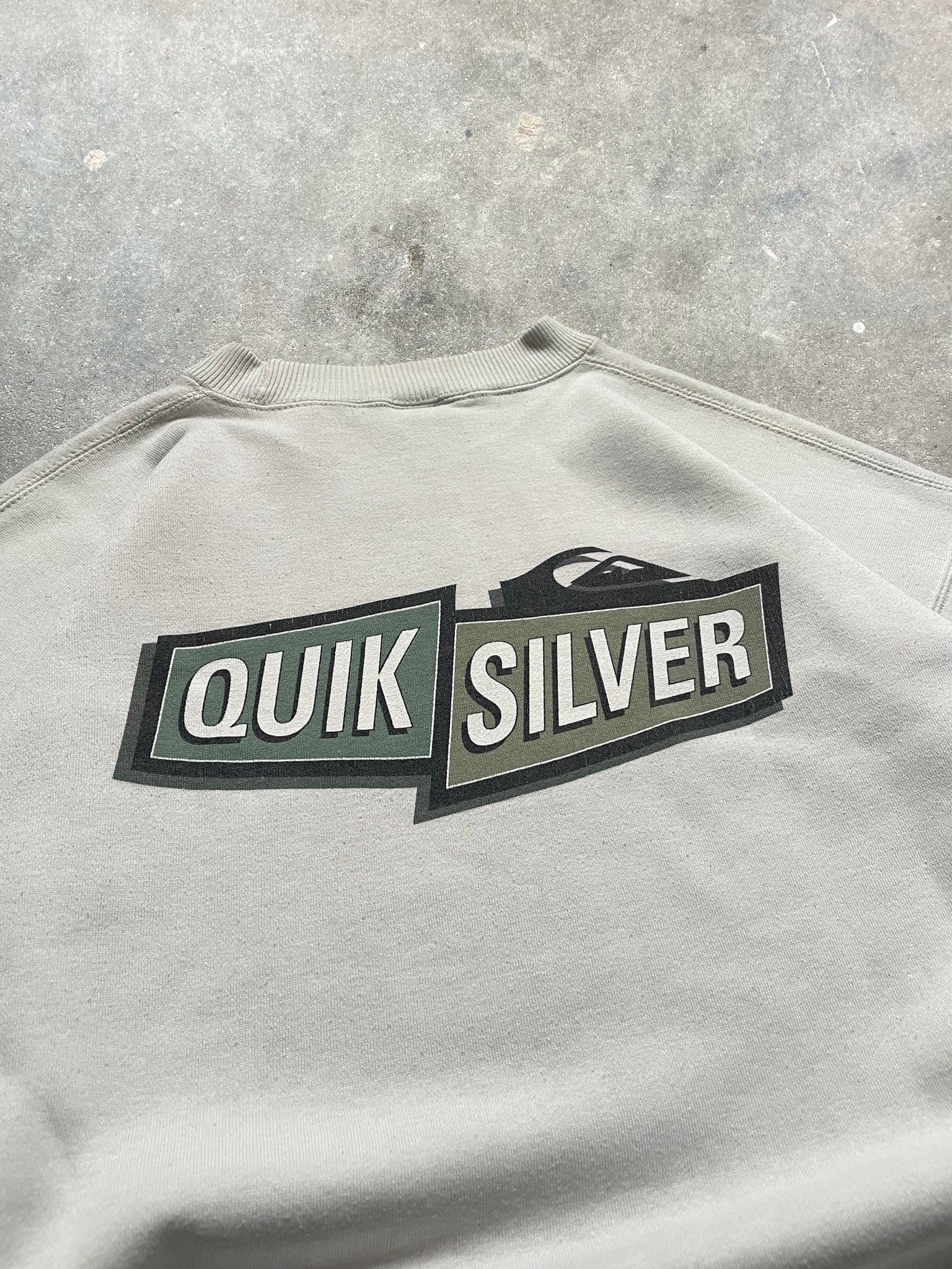 2000's Quiksilver Sweatshirt Stone White (XL)