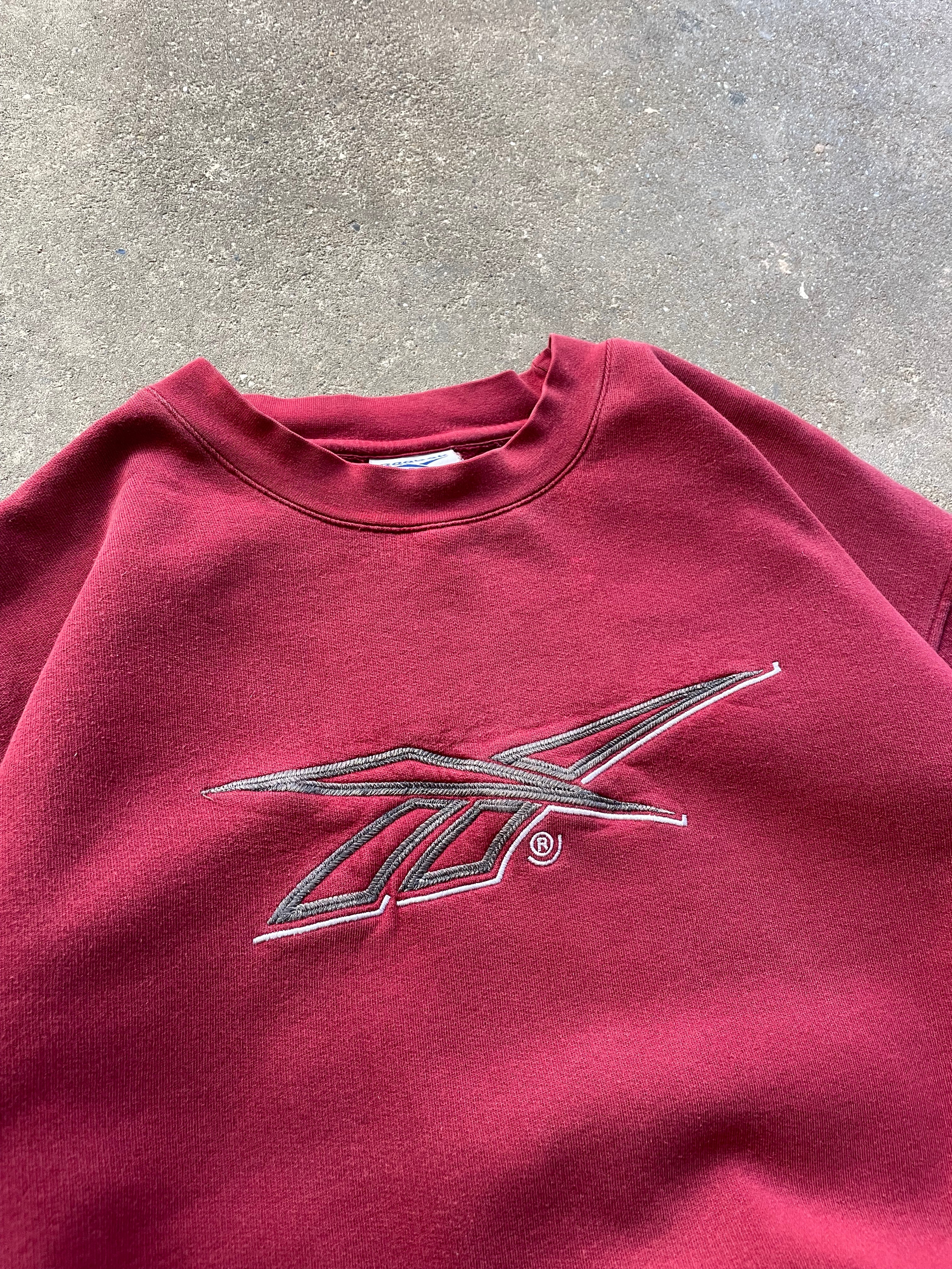90's Reebok Sweatshirt Burgundy (L)