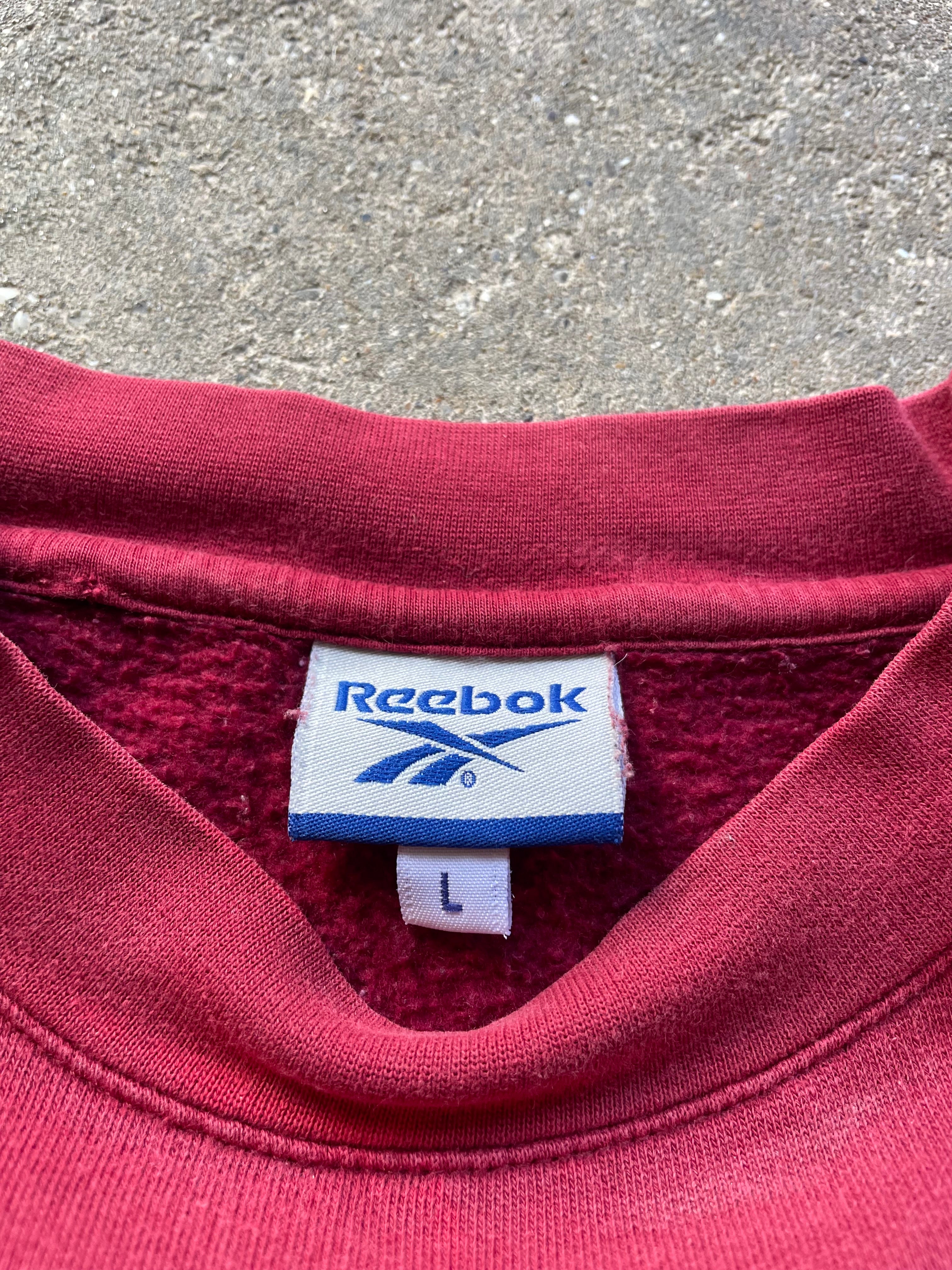 90's Reebok Sweatshirt Burgundy (L)