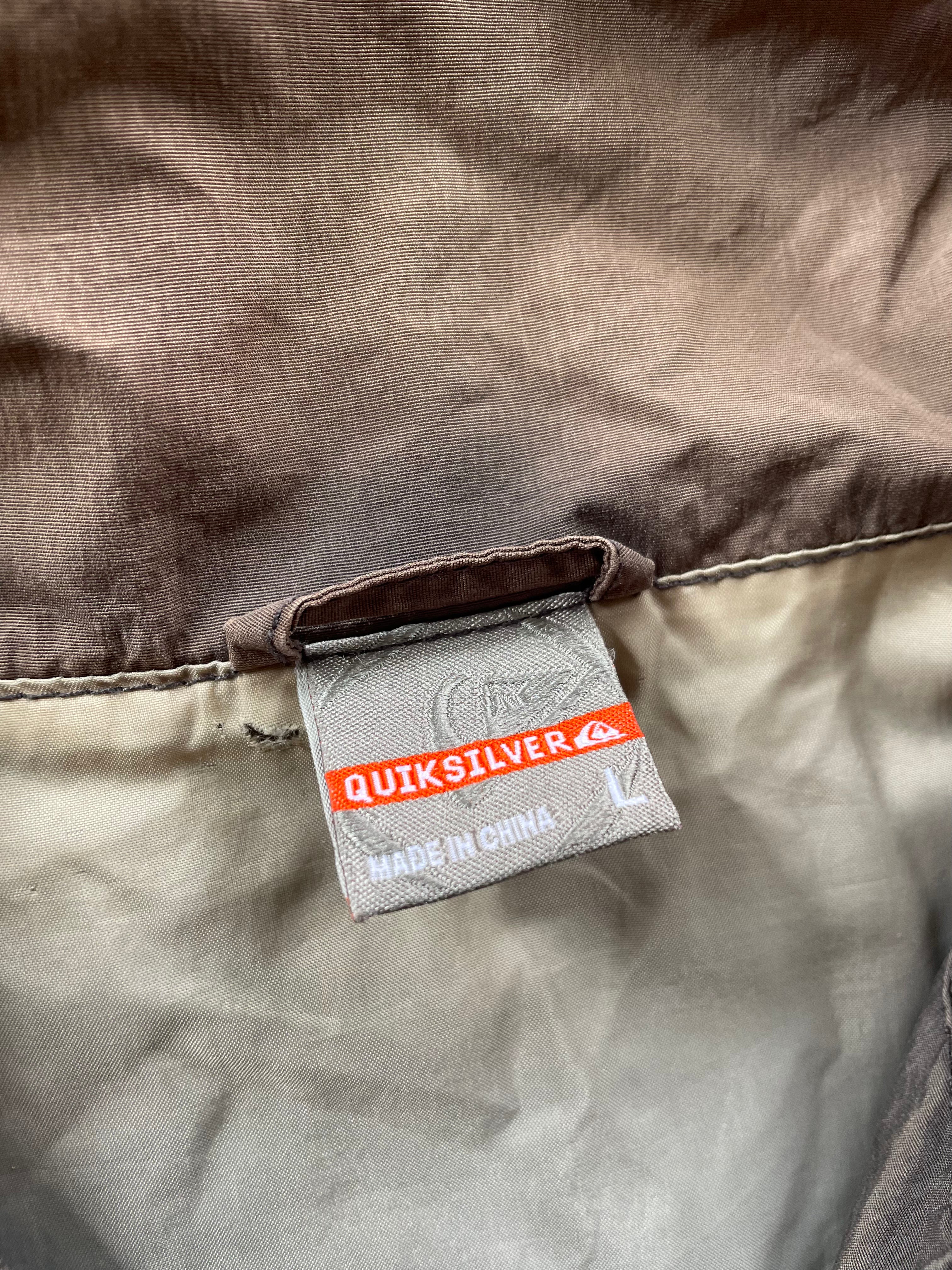2000's Quiksilver Windbreaker Brown/Grey (L)