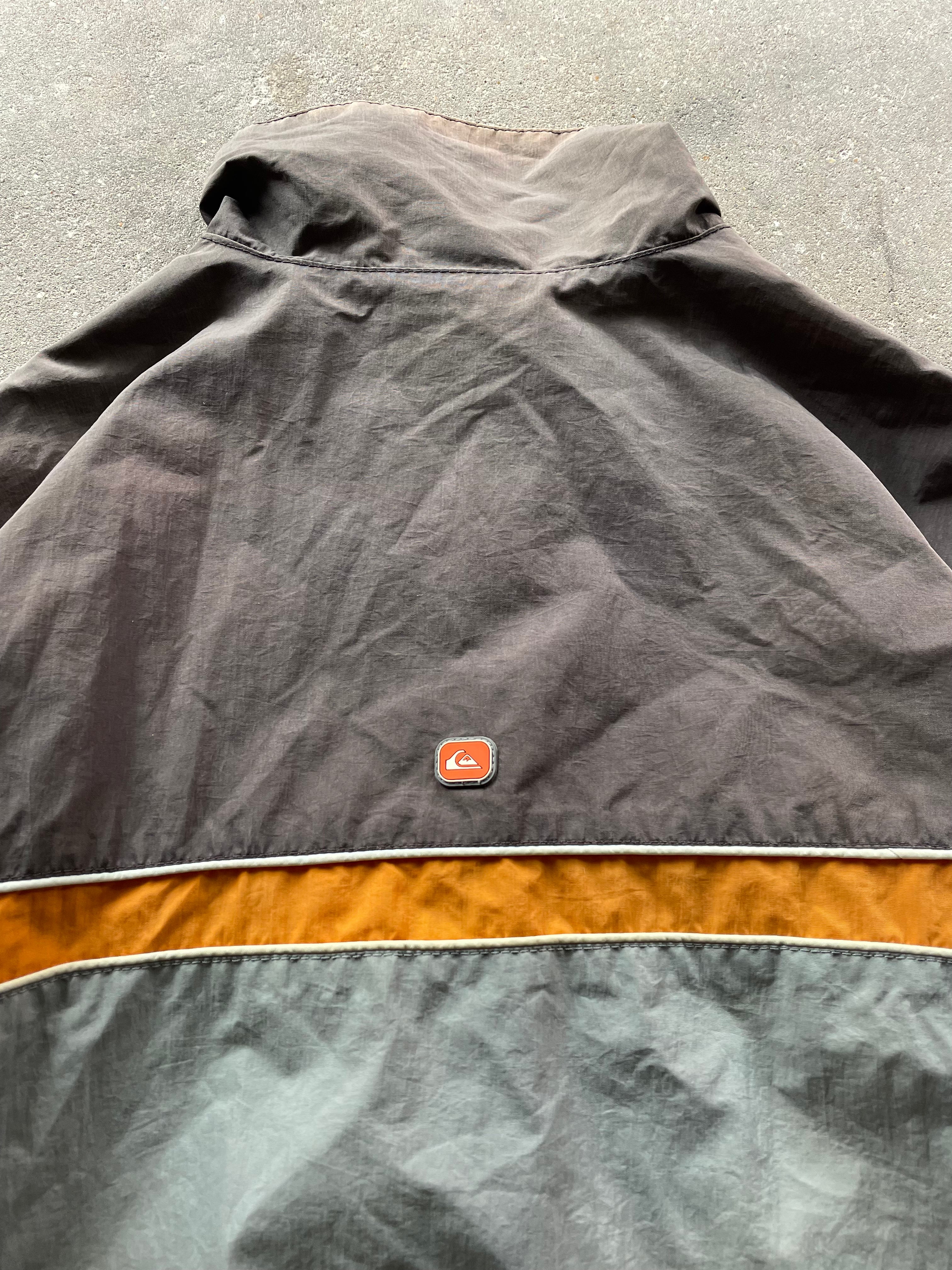 2000's Quiksilver Windbreaker Brown/Grey (L)